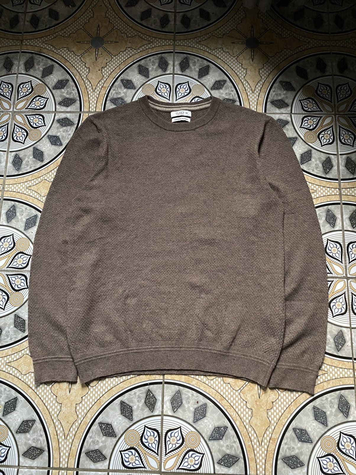 Other Vintage Vibe OLZEN Men’s Textured Knit Crewneck Sweater Size US M / EU 48-50 / 2 - 1 Thumbnail