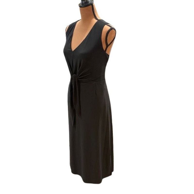 Vince Camuto Vince Camuto V-Neck Sleeveless Tie-Front Midi Dress Size XL / US 12-14 / IT 48-50 - 4 Thumbnail