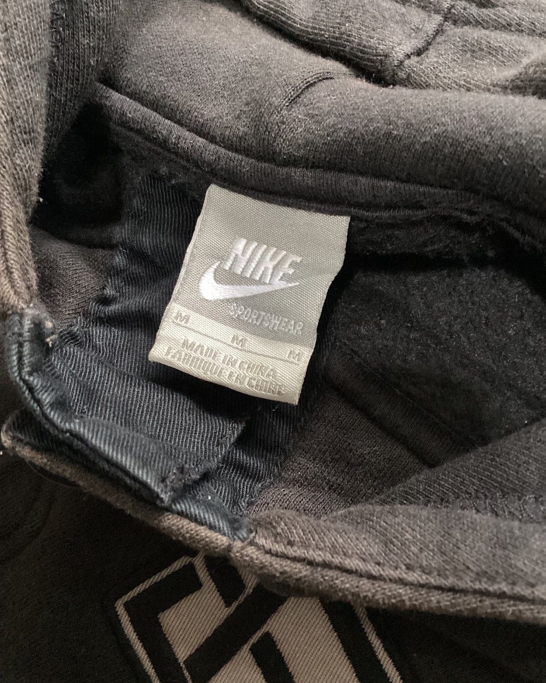 Nike Nike Early 2000s Y2K Color Block Henley Hoodie Black Grey Size US M / EU 48-50 / 2 - 5 Thumbnail