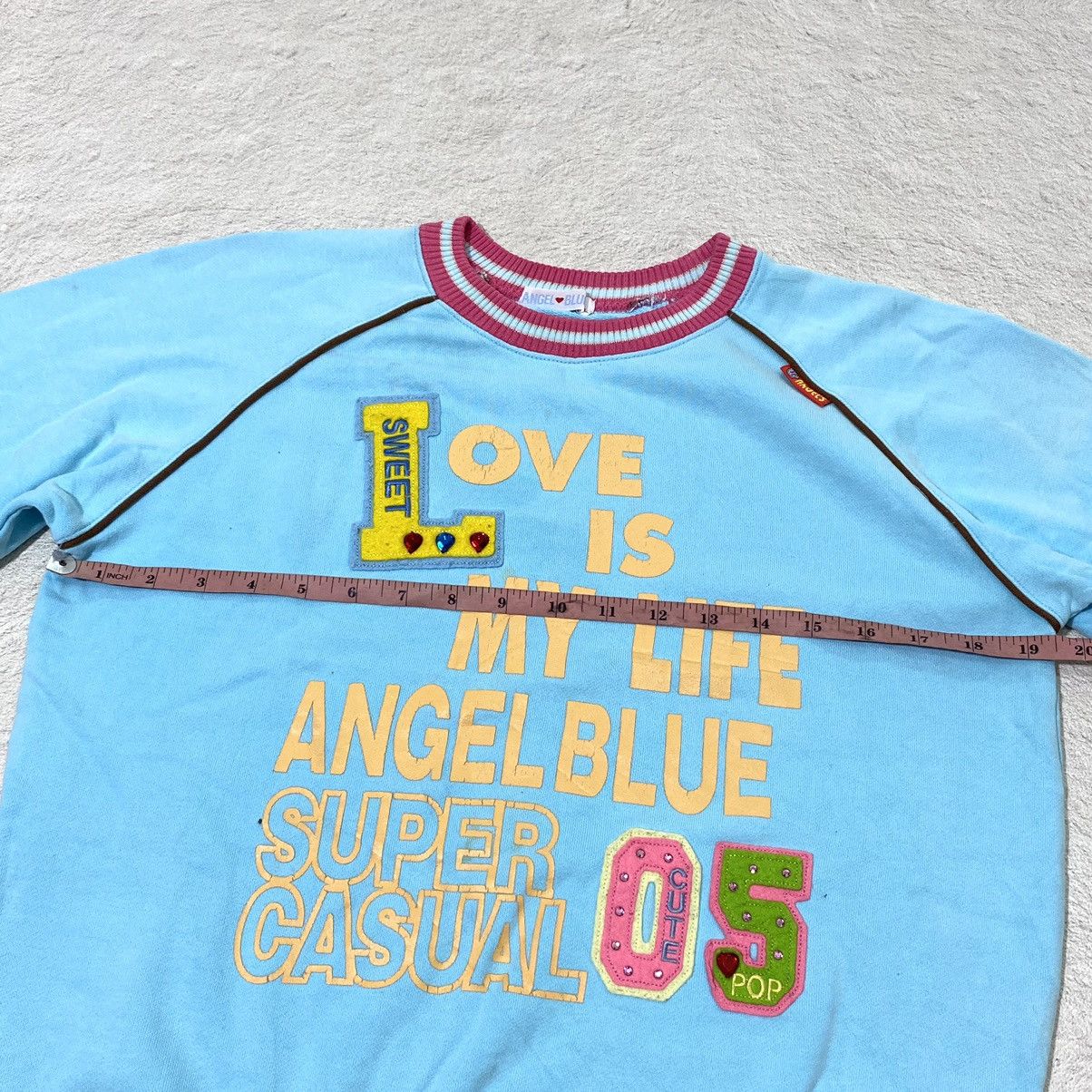 Angel Blue 🔥SALE🔥 Vintage 2000s Angel Blue Sweatshirt Size L / US 10 / IT 46 - 5 Thumbnail