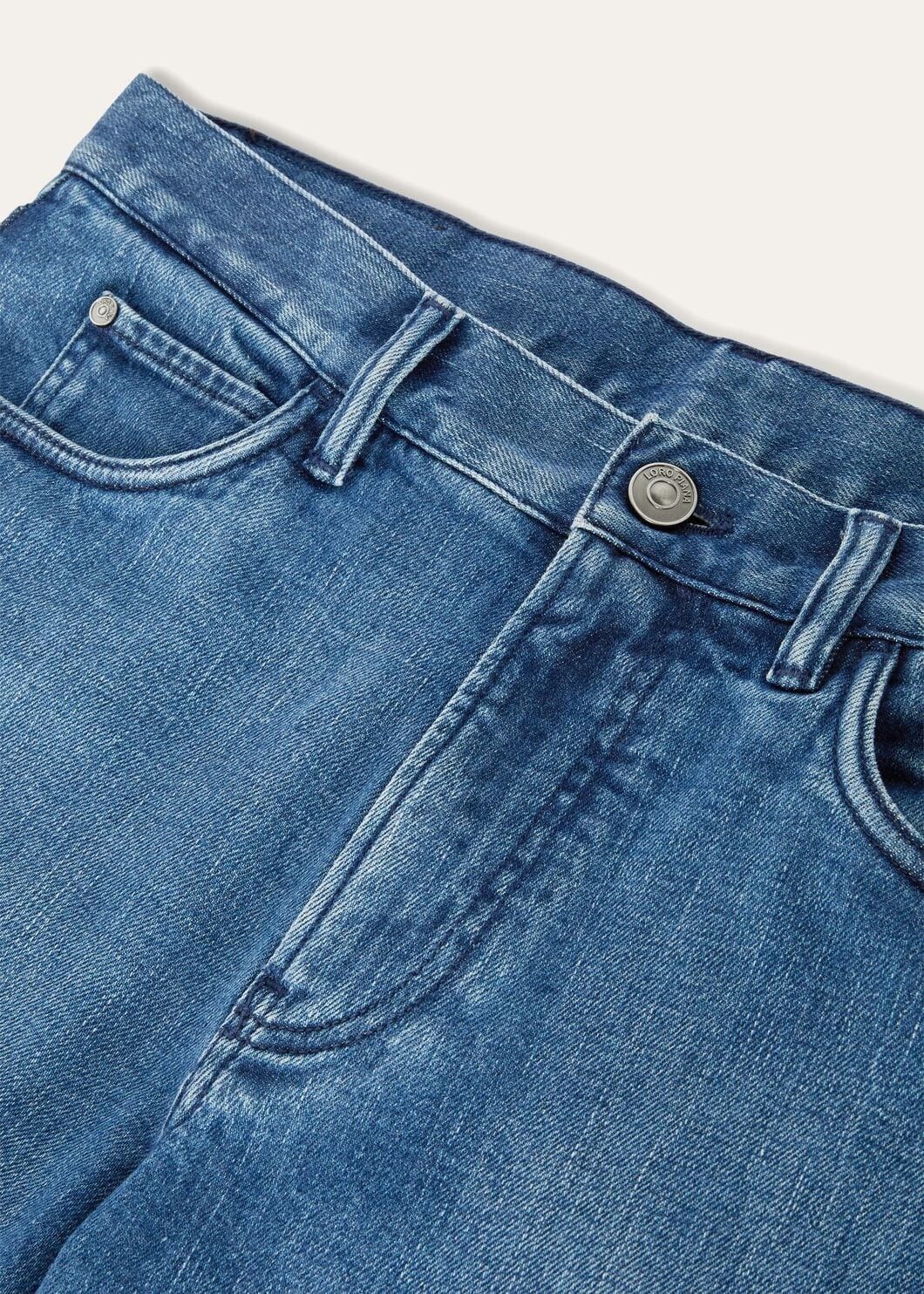 Loro Piana o1w1db10725 FAM2620 Doccio Pant in Blue Size US 34 / EU 50 - 7 Thumbnail