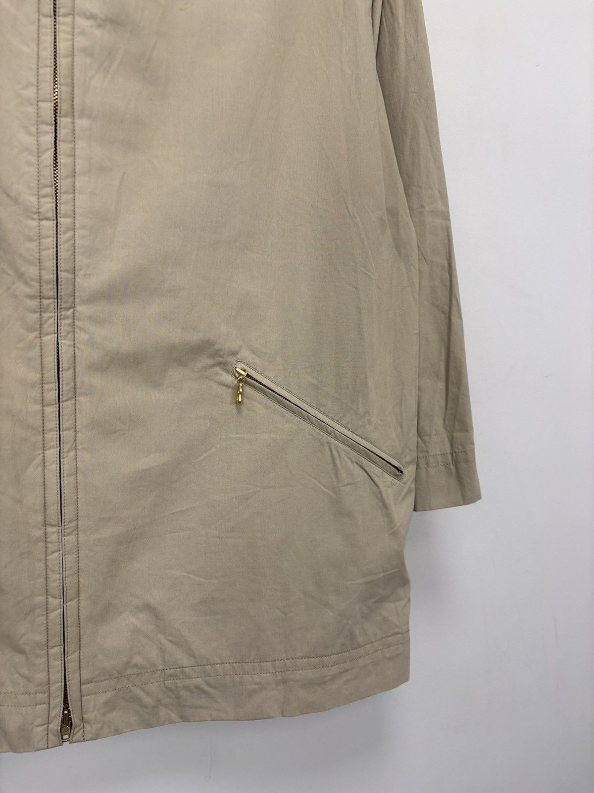 Bogner Bogner Women’s Beige Cotton Short Trench Coat Jacket Size XL / US 12-14 / IT 48-50 - 6 Thumbnail