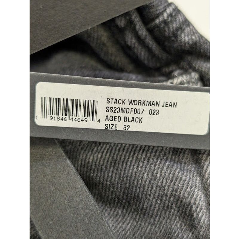 Amiri o1rshd1 Stack Workman Jeans in Aged Black Size US 32 / EU 48 - 23 Thumbnail