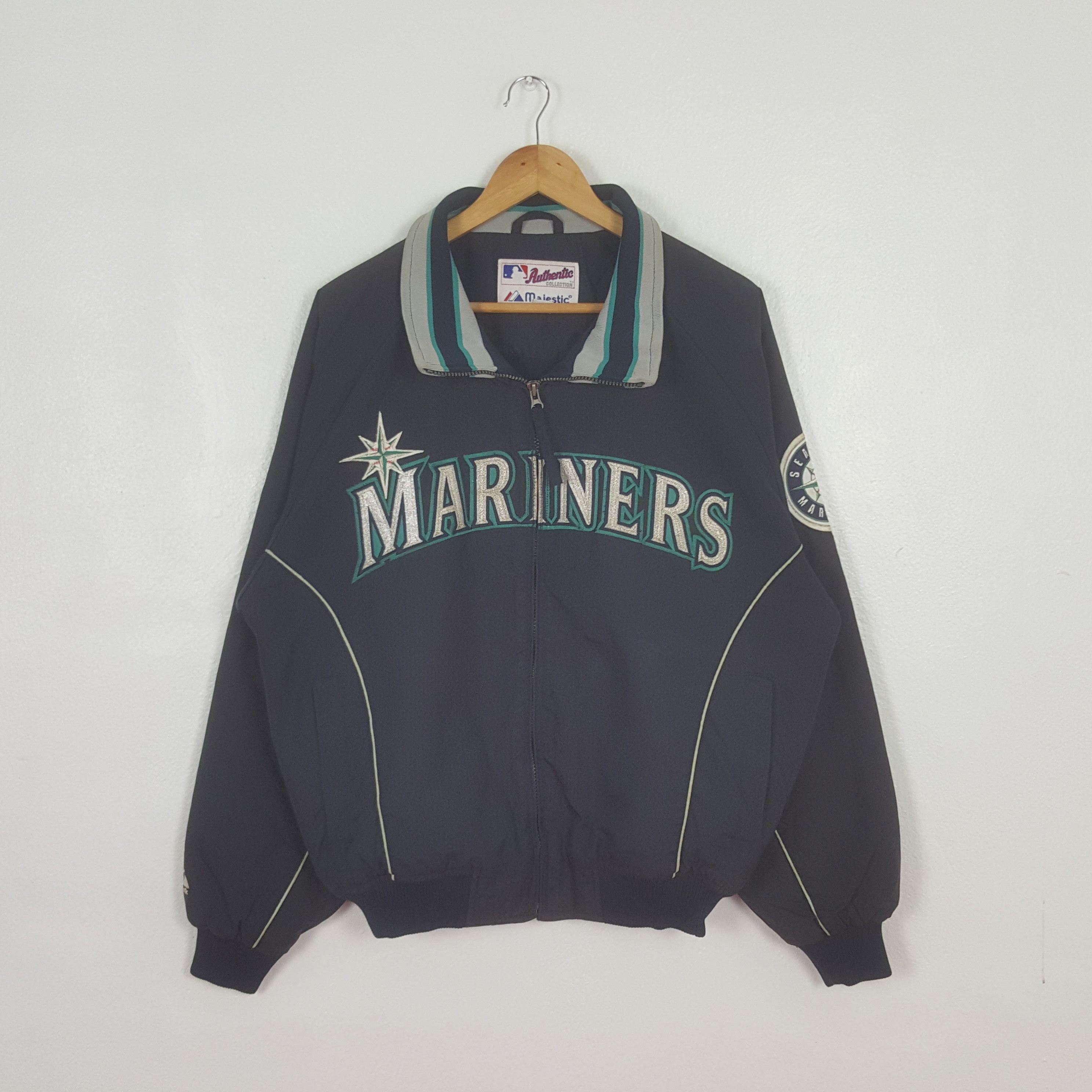 MLB Vintage Mariners American Baseball Team Jacket C321N5 Size US L / EU 52-54 / 3 - 1 Thumbnail