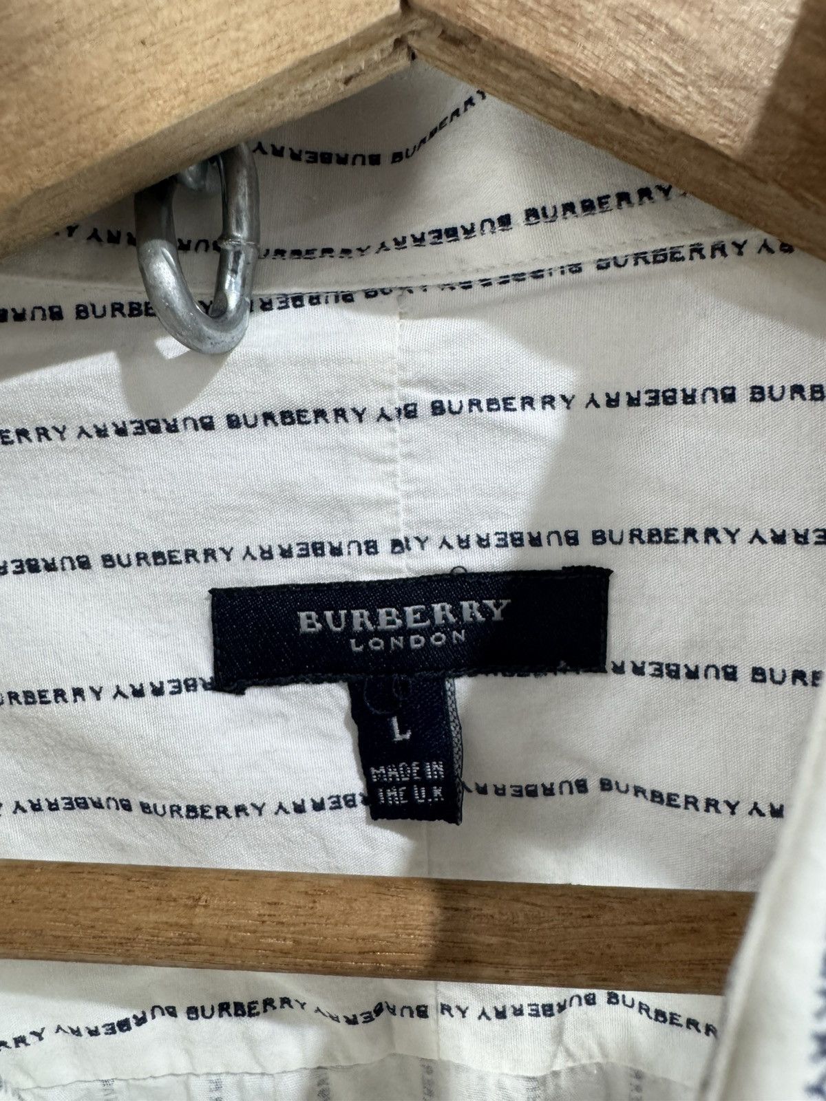 Burberry Burberry Logo Spell out Classic Name shirt Size US L / EU 52-54 / 3 - 4 Thumbnail