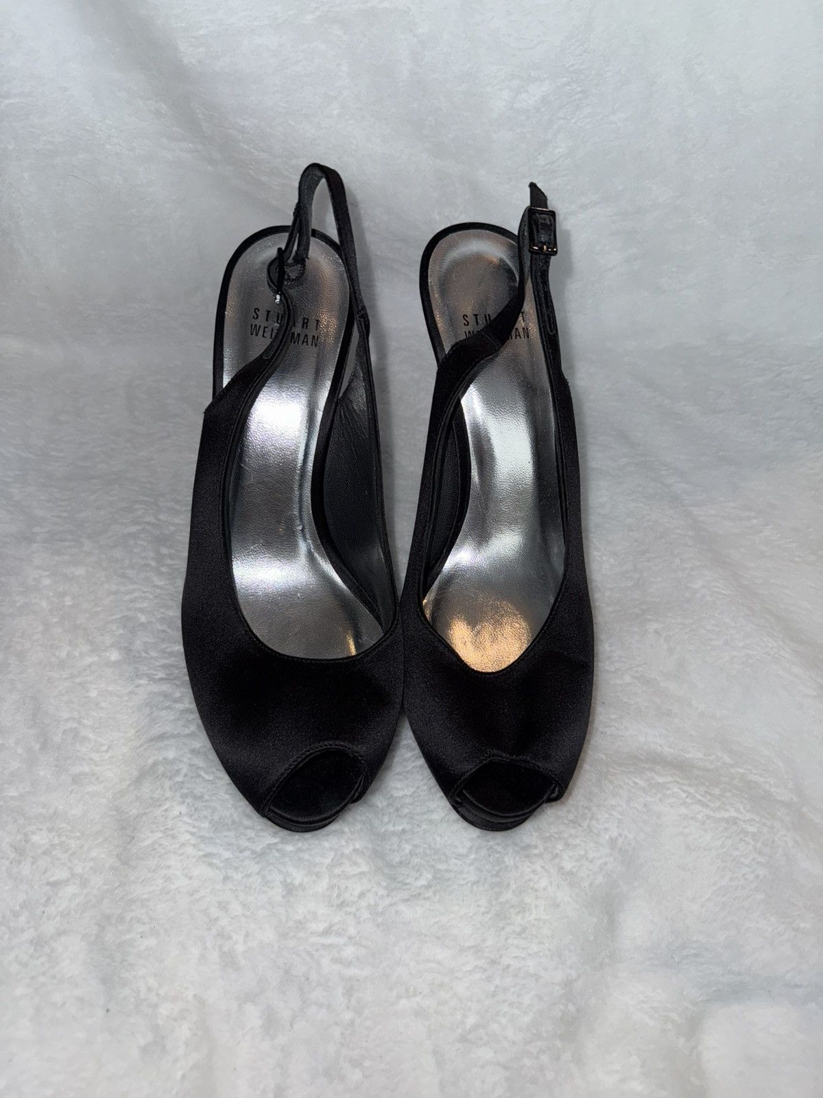 Stuart Weitzman Stuart Weitzman women's black slingback on heels Size 6 Size US 6 / IT 36 - 1 Thumbnail