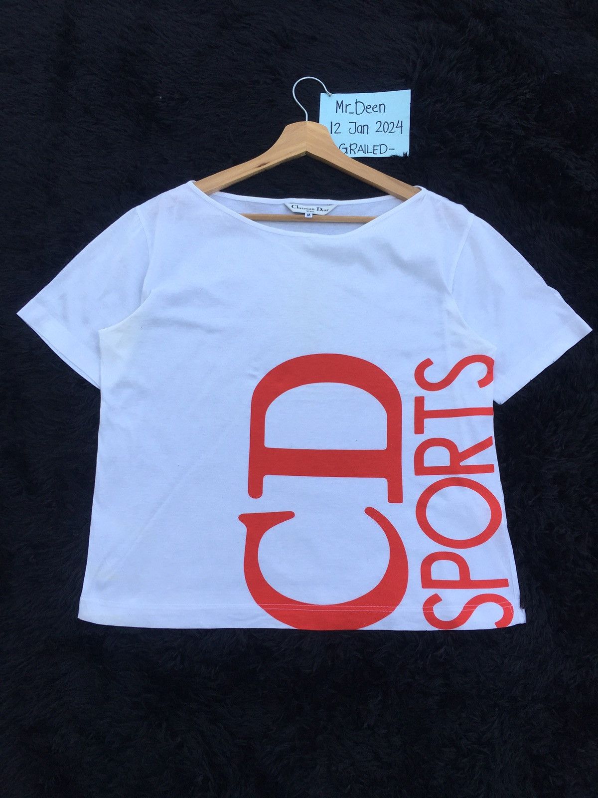 Christian Dior Monsieur Rare Vintage Christian Dior Sports Spellout Tshirt Size S / US 4 / IT 40 - 1 Thumbnail