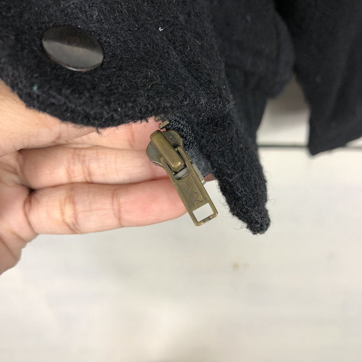 Japanese Brand Rich Black Vintage Wool Bomber Jacket Unbrandd Issey Miyake Size US L / EU 52-54 / 3 - 17 Thumbnail