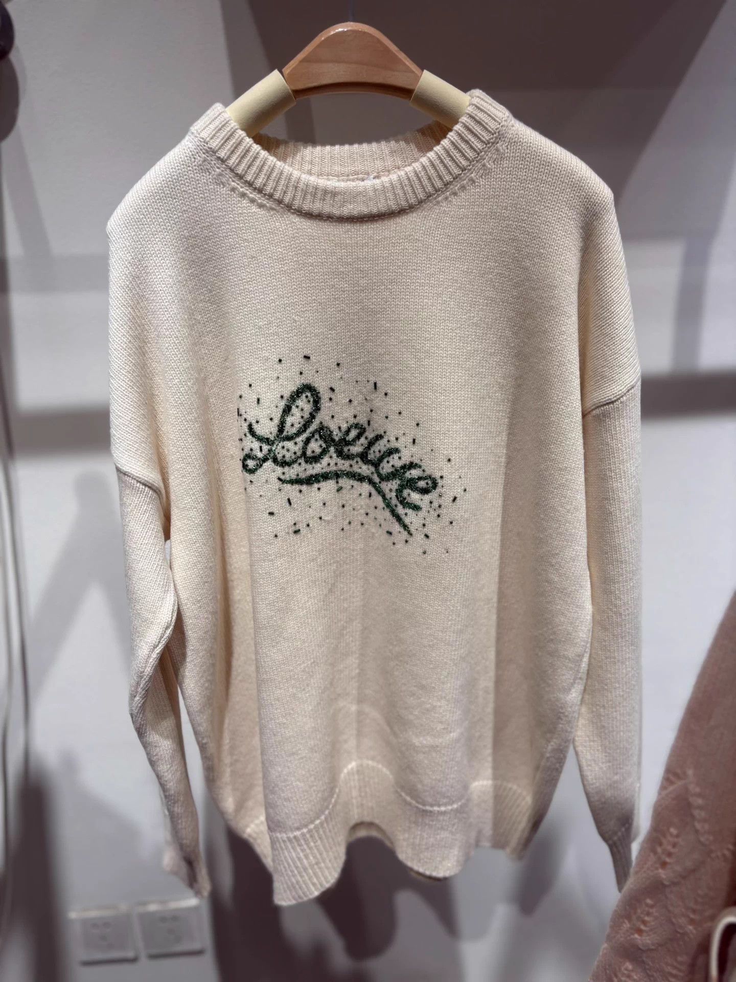 Loewe Loewe XS Sequin Logo Wool Sweater Deadstock Size XS / US 0-2 / IT 36-38 - 1 Thumbnail
