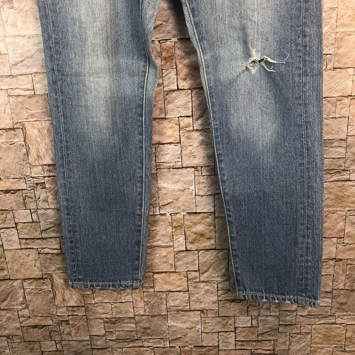 Japanese Brand Archives Blue Distressed Denim Pants #A65 Size US 30 / EU 46 - 7 Thumbnail