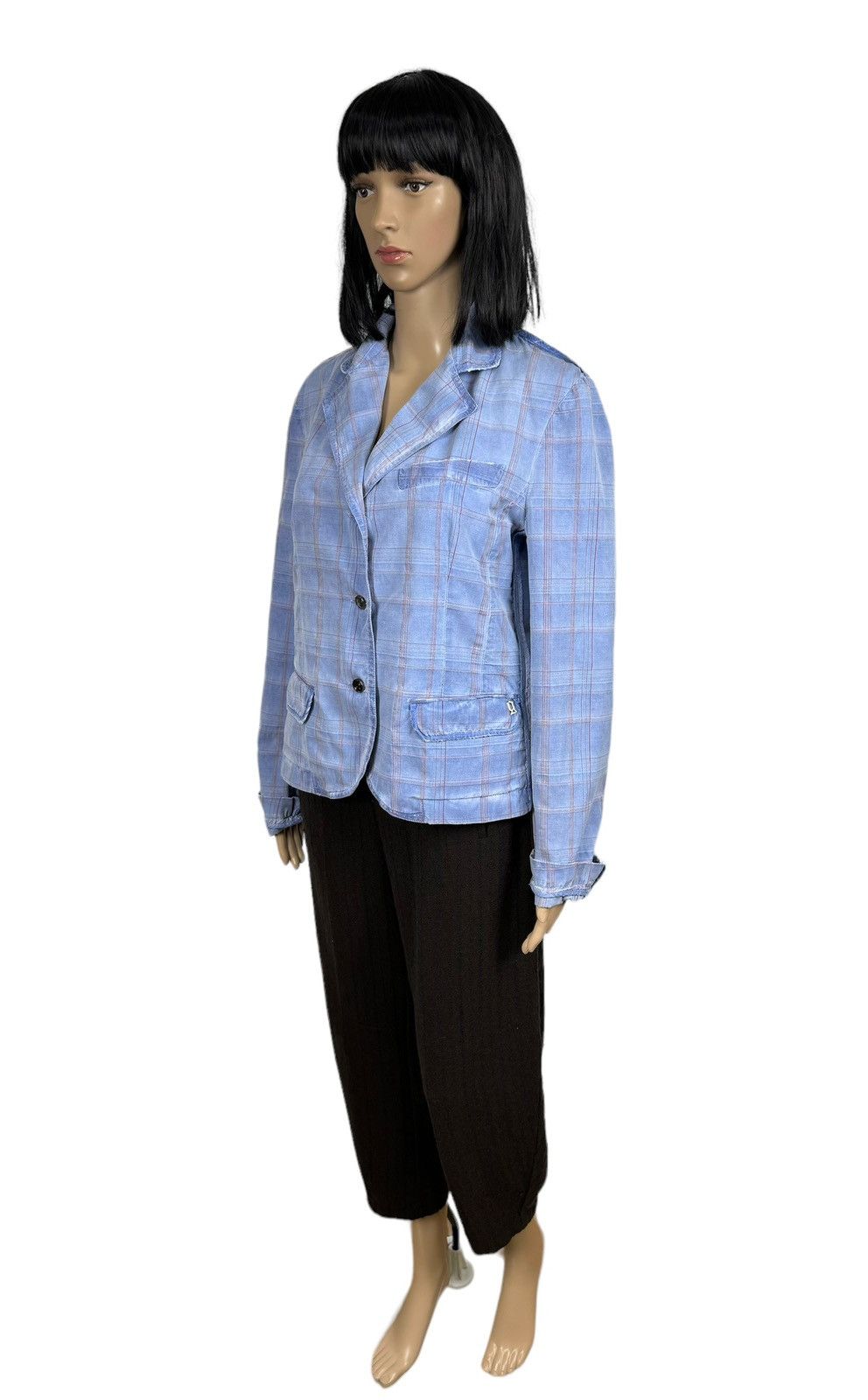 John Galliano Galliano Checkered Garment Dyed Blazer Jacket size IT 46 Size L / US 10 / IT 46 - 6 Thumbnail