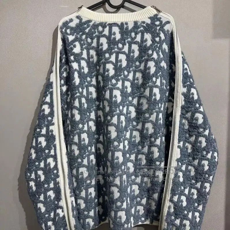 Dior Dior Men's Light Blue Cotton Blend Pullover . Size US M / EU 48-50 / 2 - 2 Thumbnail