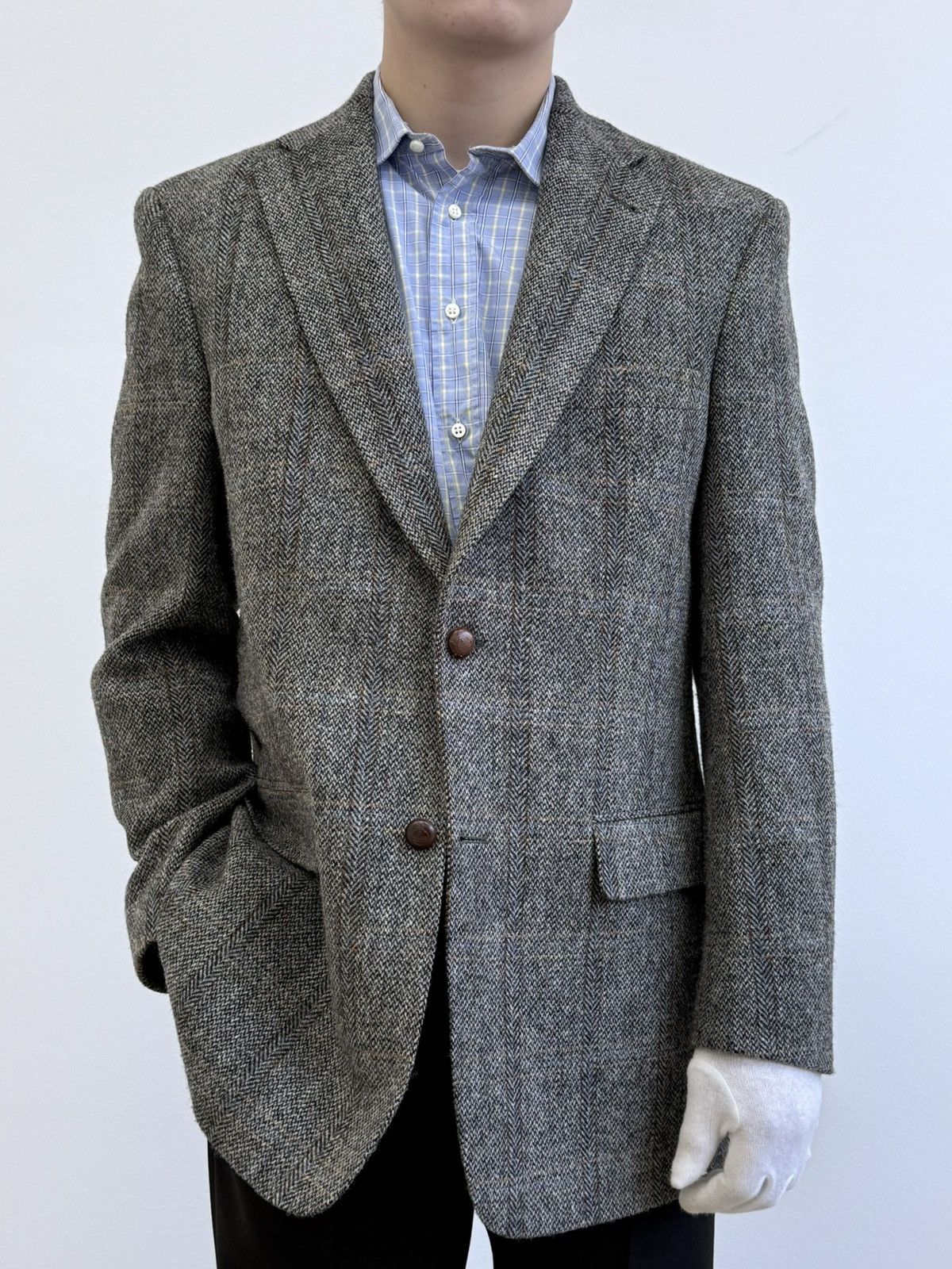 Harris Tweed Harris Tweed Gray Wool Blazer Jacket Size US L / EU 52-54 / 3 - 1 Thumbnail