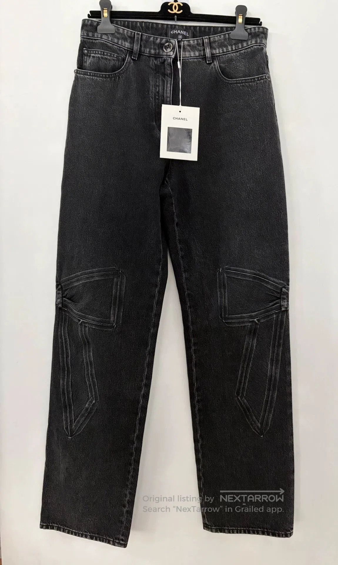 Chanel Chanel Black Bow Denim Jeans Size 38. Size US 38 / EU 54 - 1 Thumbnail