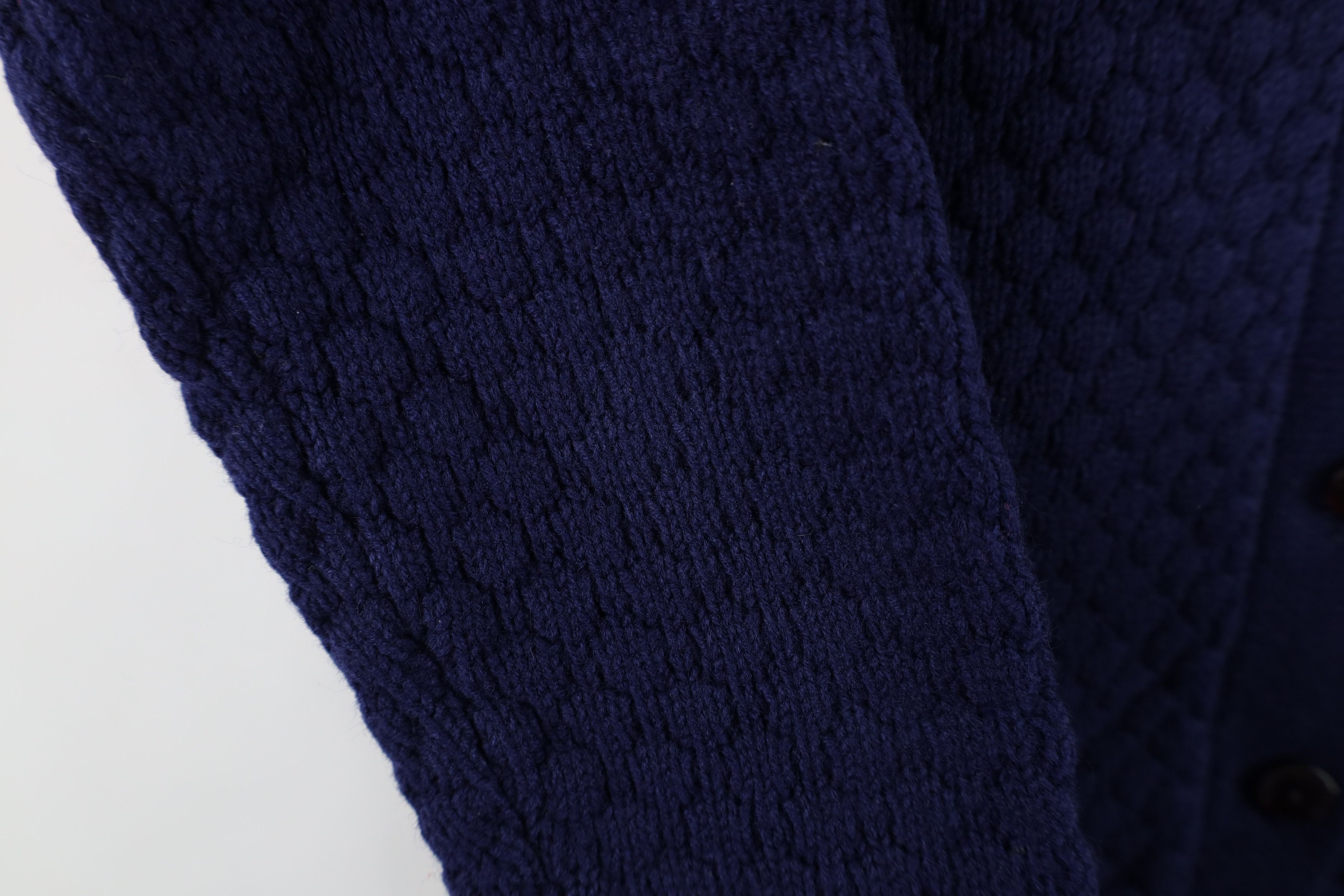 Vintage Vintage60s Streetwear Textured Cardigan Sweater Blue USA Size M / US 6-8 / IT 42-44 - 6 Thumbnail