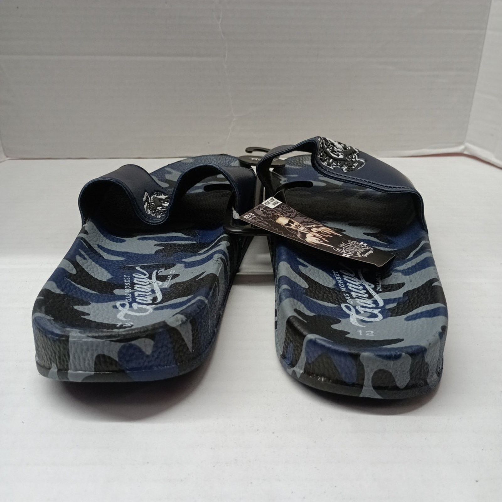 Other Gas Monkey Garage Slides Sandals Men's 12 Blue Camouflage Size US 12 / EU 45 - 3 Thumbnail