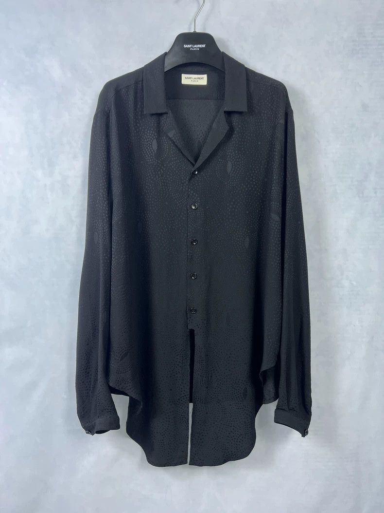 Yves Saint Laurent Saint Laurent20ss Mulberry Silk Polka-Dot Fireworks Shirt 2 Size US XXS / EU 40 - 3 Thumbnail