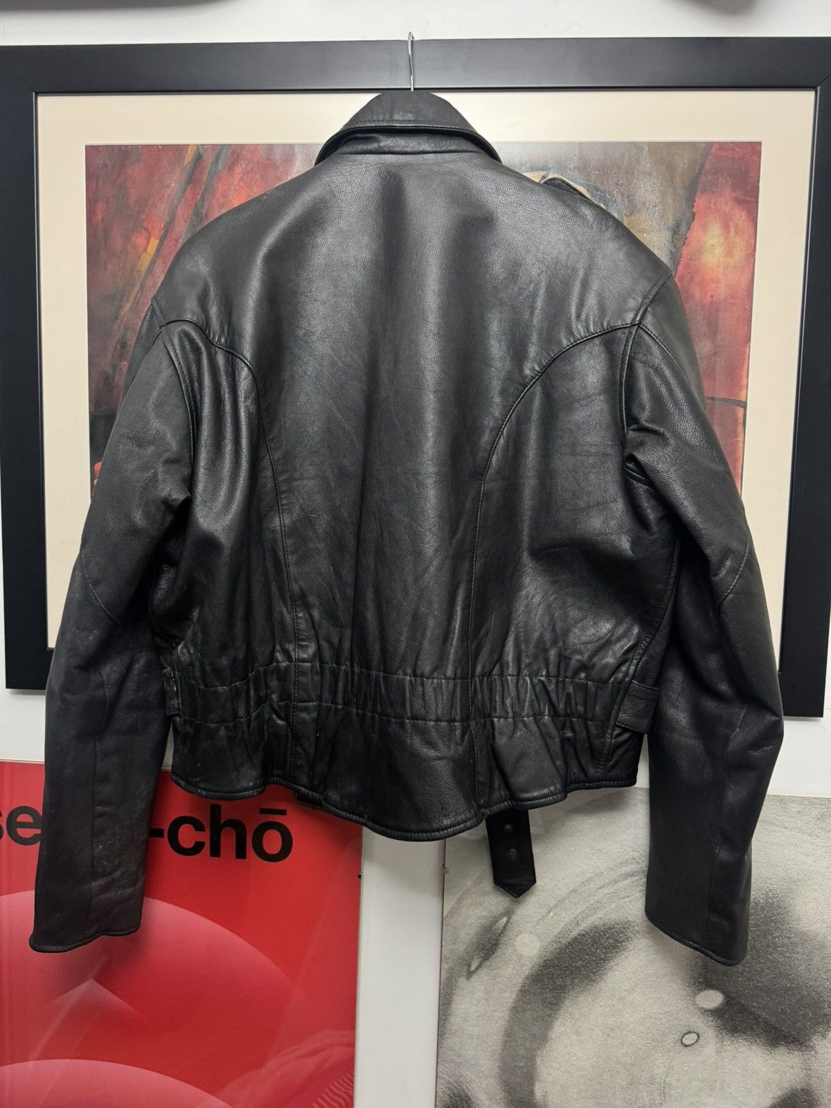 Leather Rare Vintage 90s Leather Jacket High Quality Punk Rock Hype Size US L / EU 52-54 / 3 - 2 Thumbnail