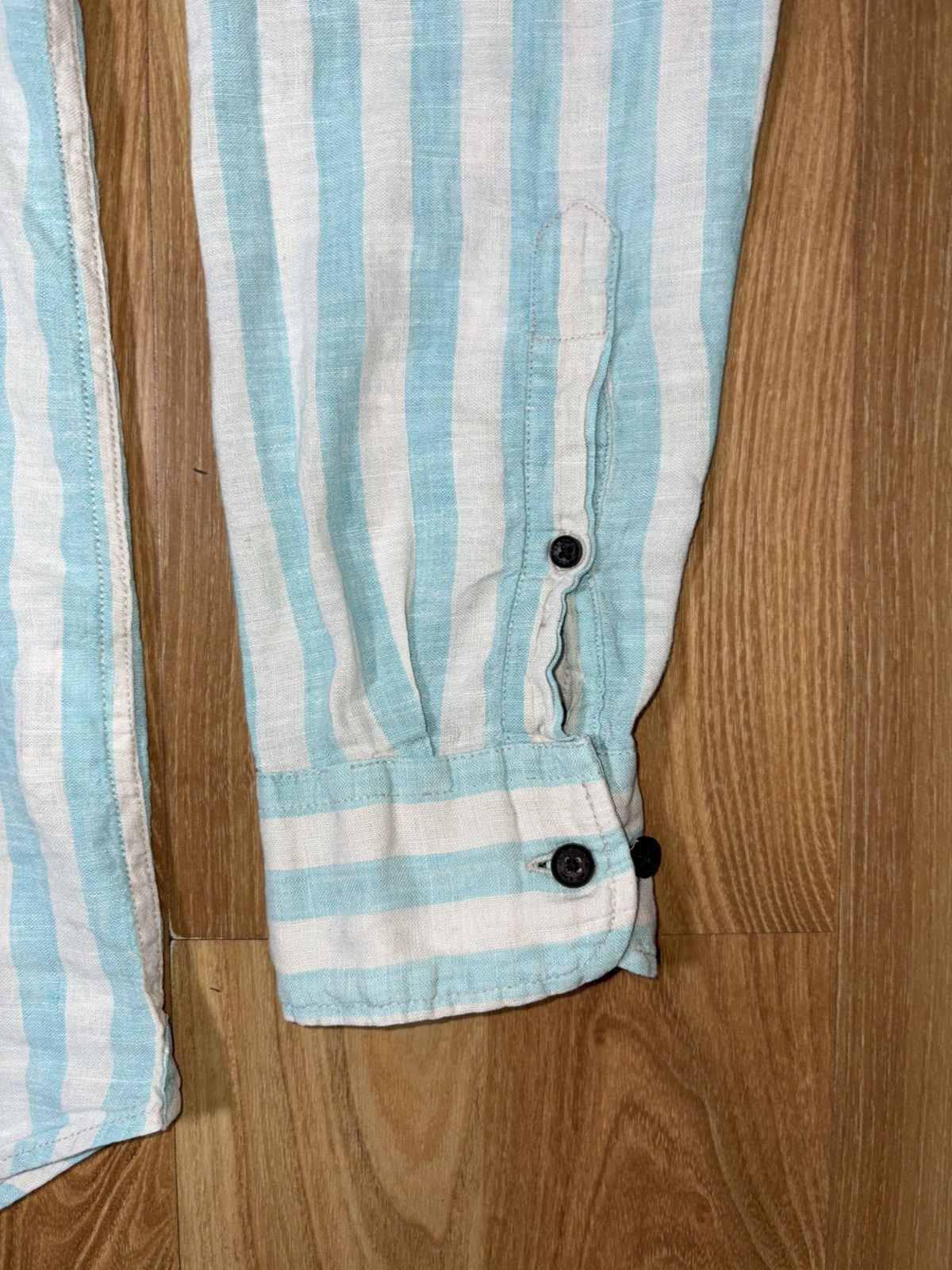 Polo Ralph Lauren U.S.P.A Striped Linen Blend Shirt Tailored Fit Size US XS / EU 42 / 0 - 5 Thumbnail