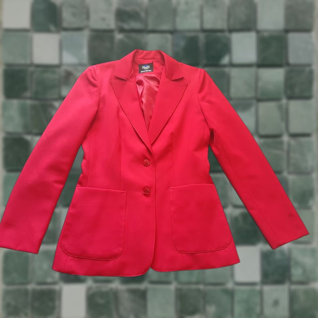 Vintage **VINTAGE Women's 32 Blazer Red 2-Button Sport Coat Jacket** User: **Vintage Women's Red 2-Button Blazer Sport Coat Jacket 32** Size 24" / US 00 / IT 34 - 1 Thumbnail