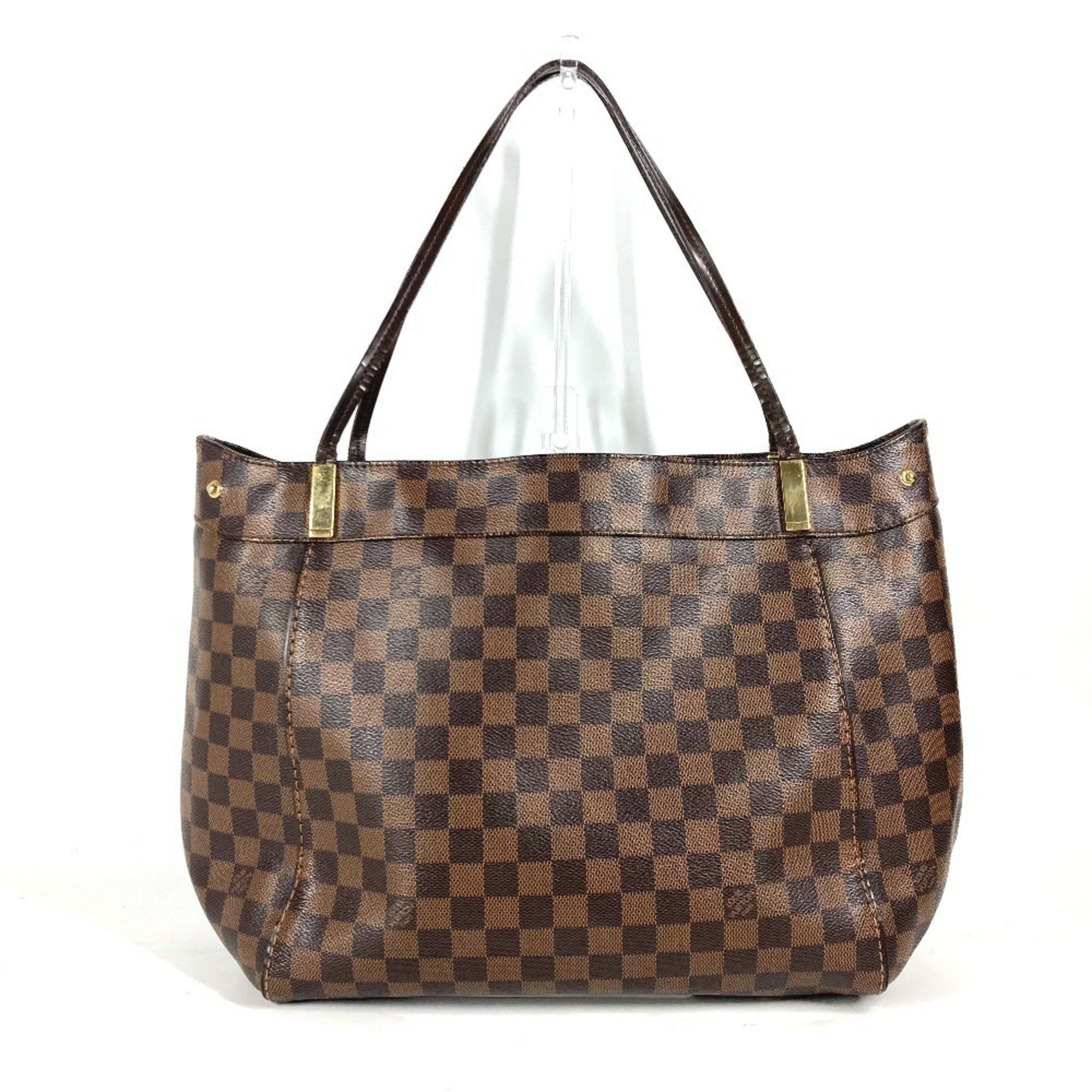 Louis Vuitton N41215 Damier Marble Pm Tote Bag Shoulder Canvas Women's Ebene Brown