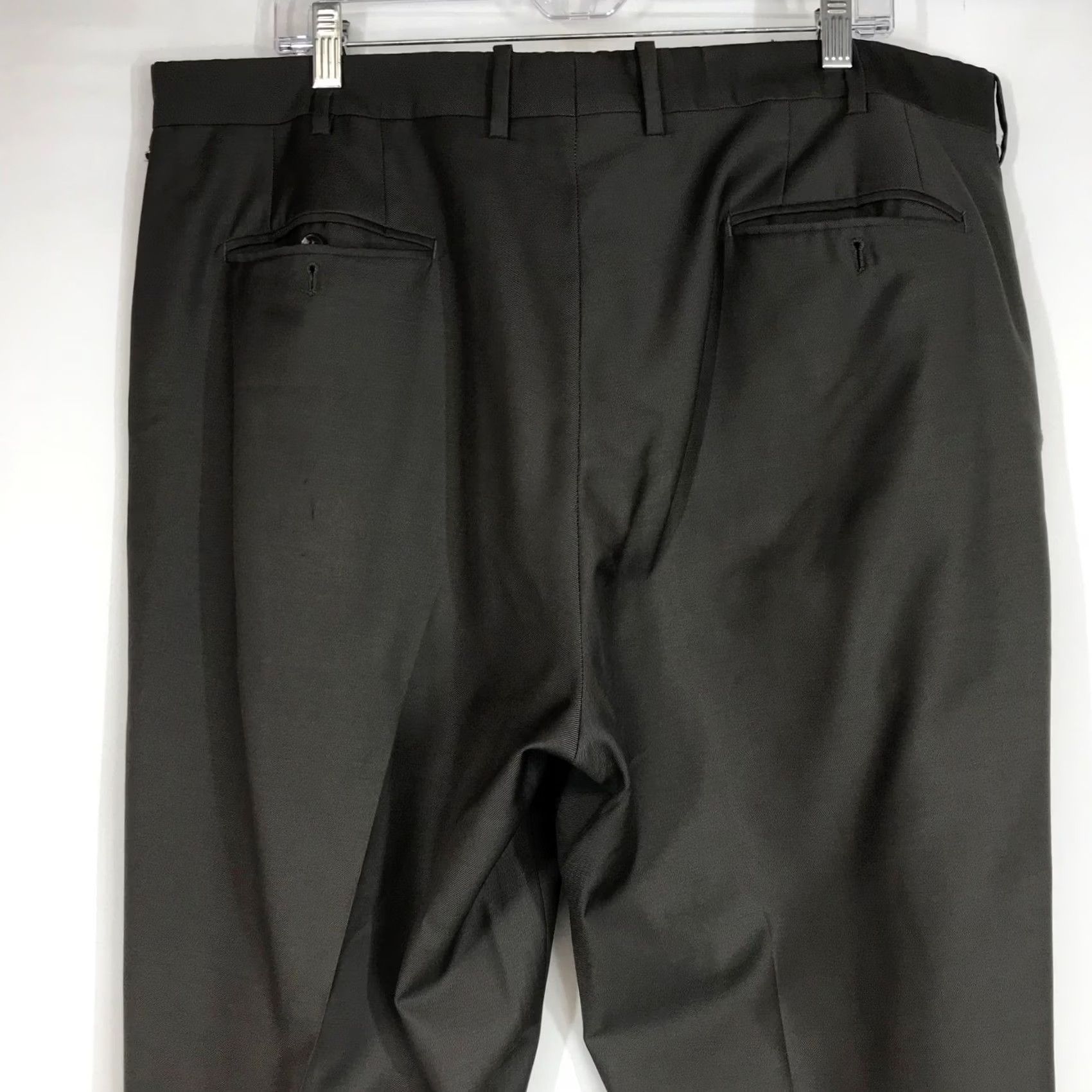 Vintage JB Britches Mens Dress Pants Dark Taupe Wool 40R Torino Size US 40 / EU 56 - 5 Thumbnail
