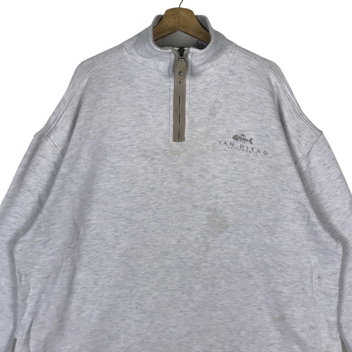 Vintage Vintage Vos Sports Quarter Zip Pullover Jumper Sweatshirt Size US XL / EU 56 / 4 - 2 Thumbnail