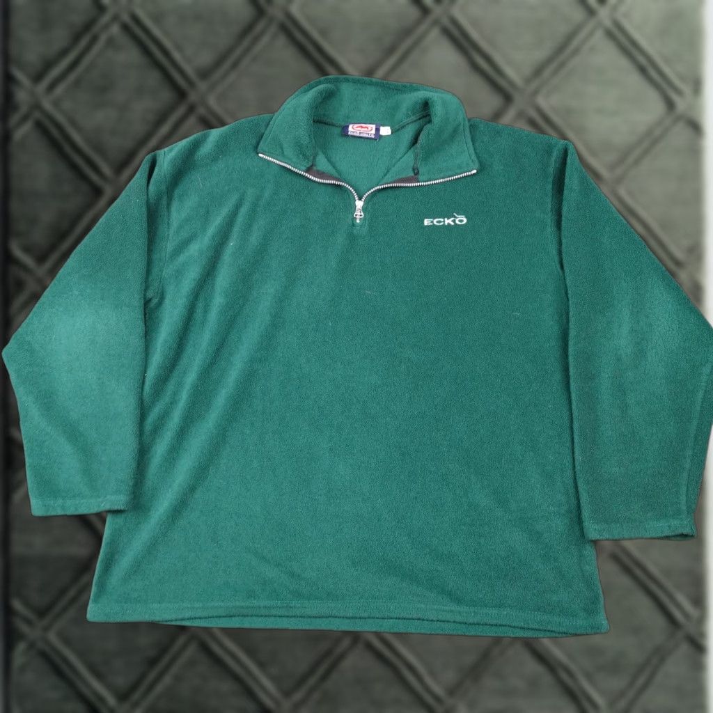 Ecko Unltd. VINTAGE Ecko Unltd Sweater Mens 2XL Green Quarter Zip Fleece Pullover Logo Sweatshirt Size US XXL / EU 58 / 5 - 1 Thumbnail
