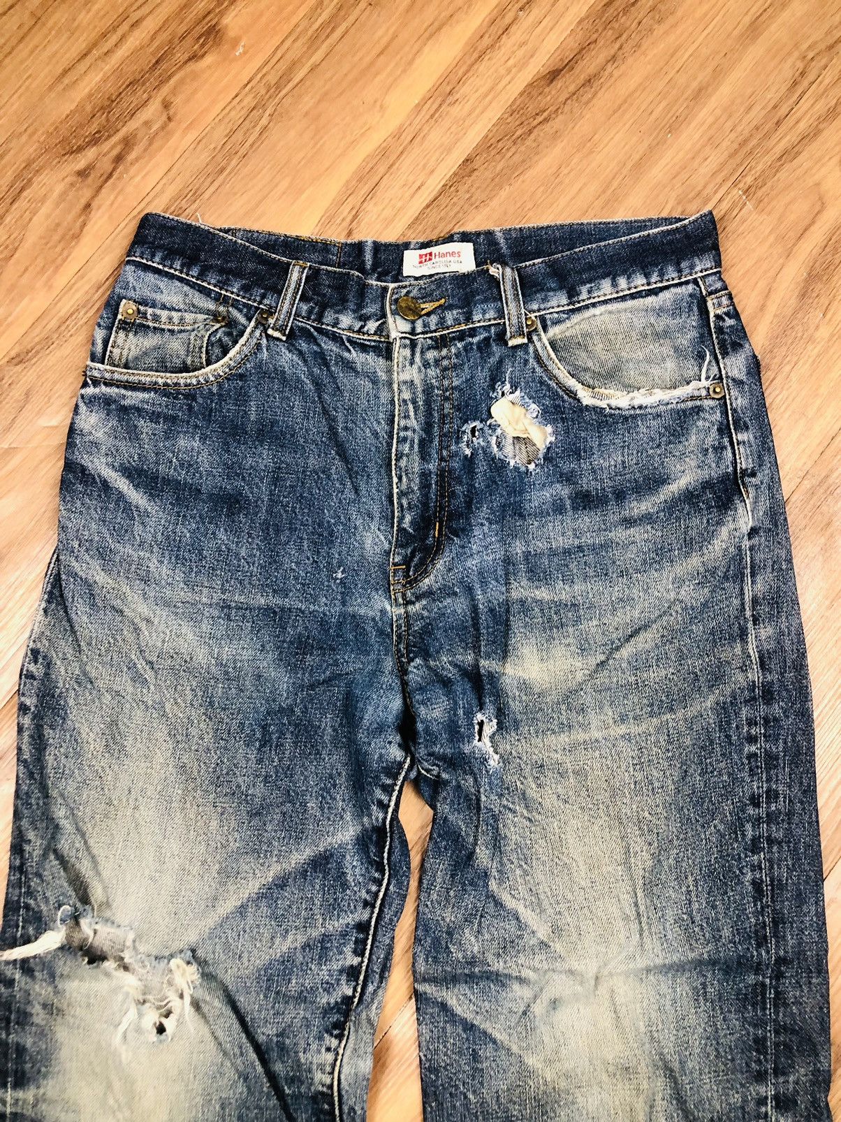 Hanes Hanes Distress Jeans (36) Size US 30 / EU 46 - 3 Thumbnail