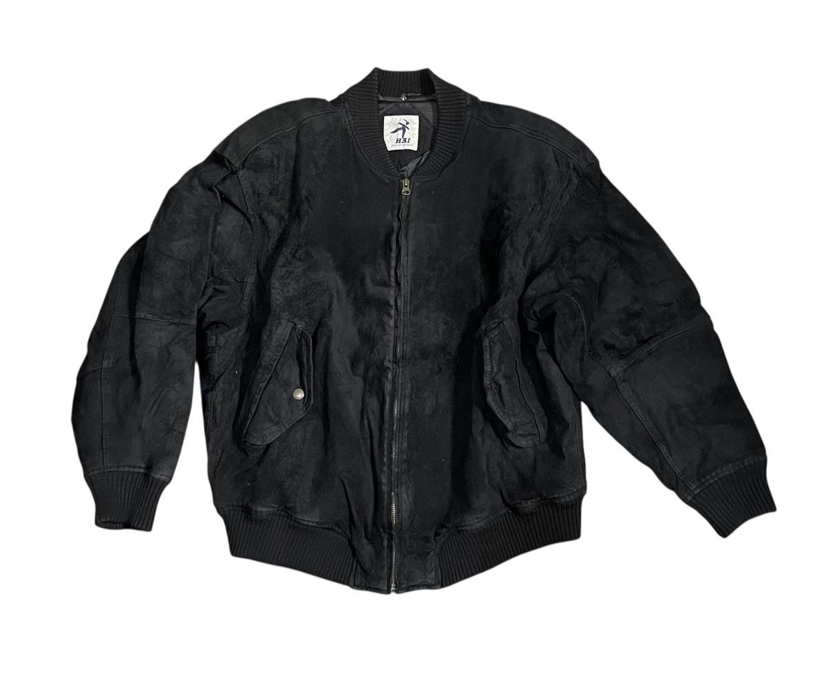 Hai Sporting Gear Vintage hai sporting gear boxy black oversized bomber jacket Size US XL / EU 56 / 4 - 1 Thumbnail