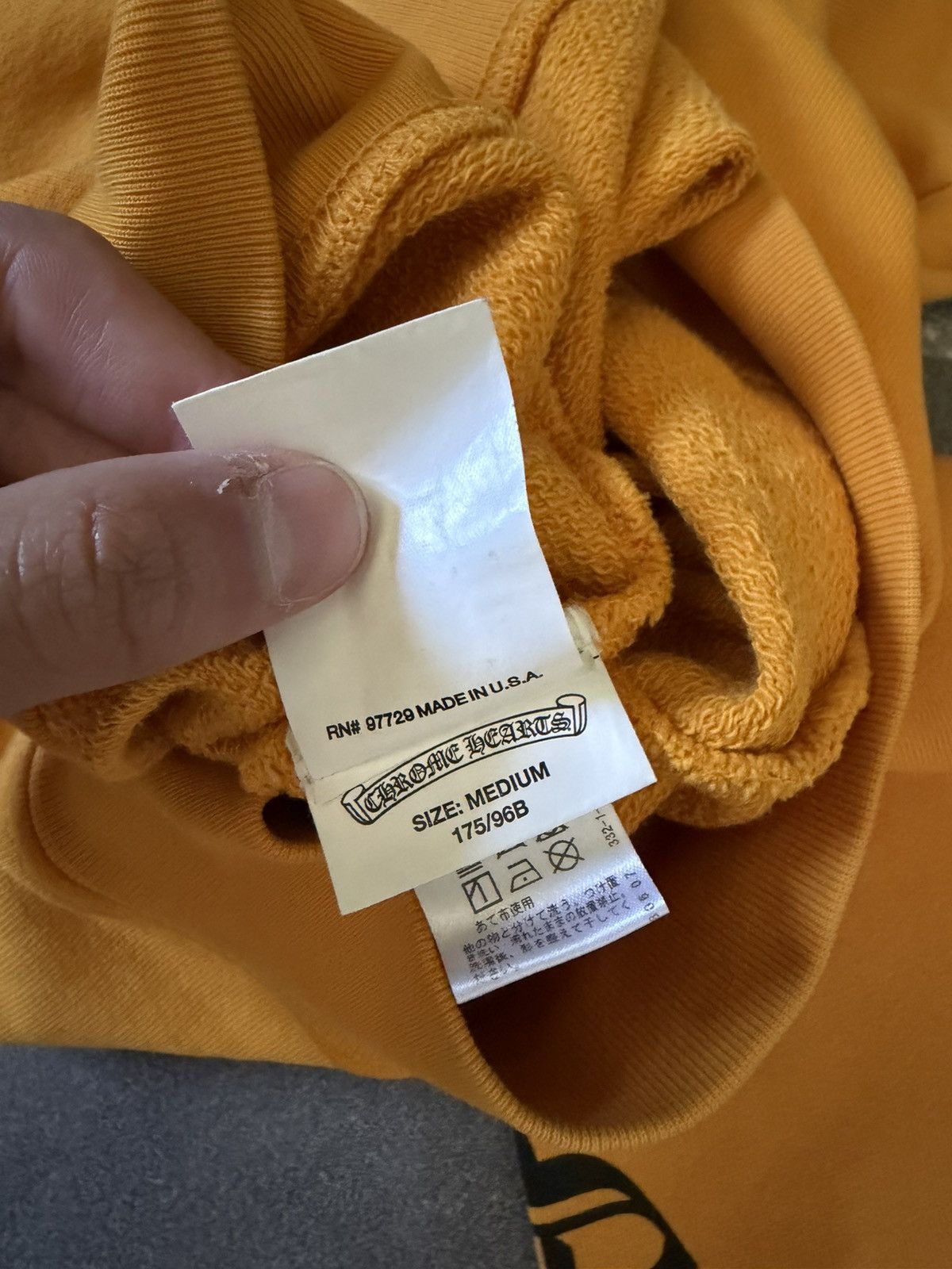Chrome Hearts Chrome Hearts Vertical Logo Yellow Hoodie Size US M / EU 48-50 / 2 - 12 Thumbnail