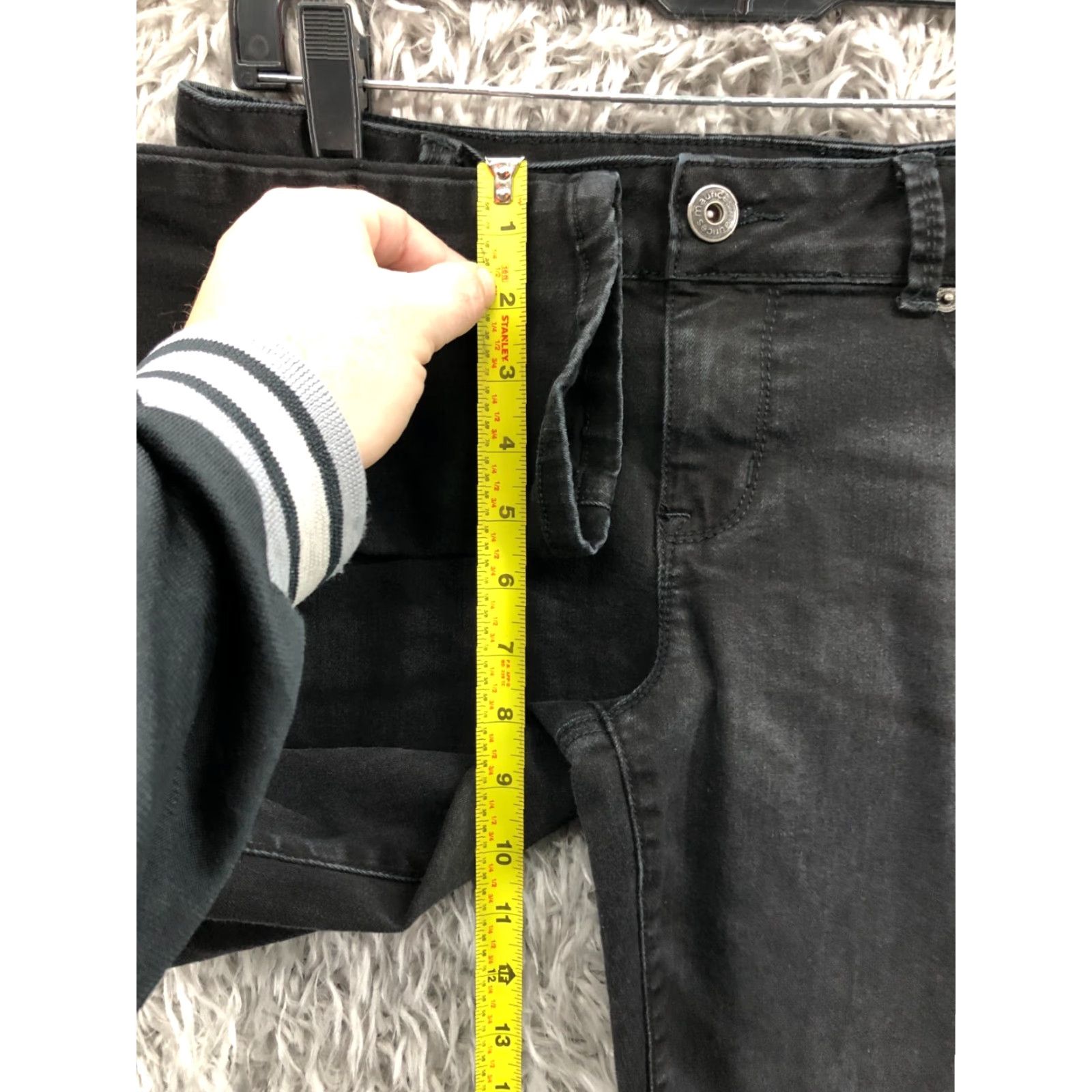 Vintage Maurices Jeans Skinny Dark Wash Black Denim Size M Womens Mid Rise 31 in 5-Pocket Regular Size 32" / US 10 / IT 46 - 4 Thumbnail