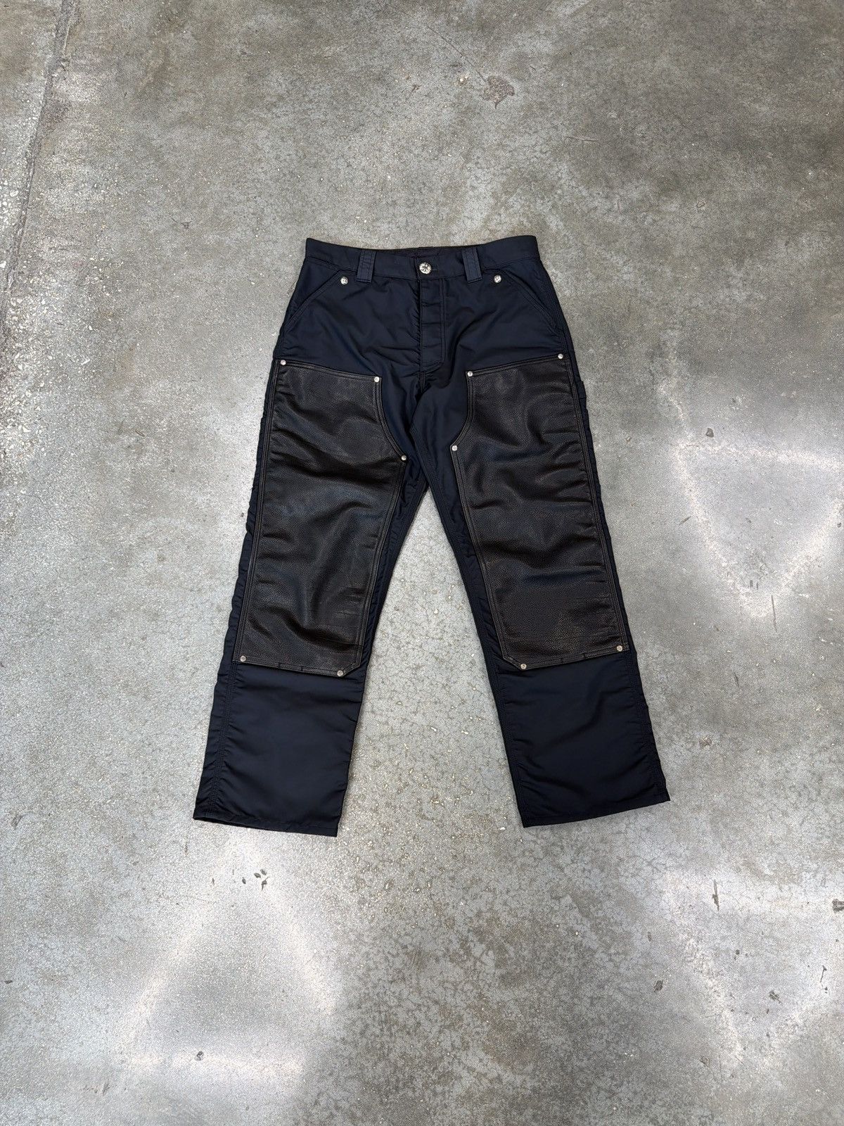 Chrome Hearts Chrome Hearts Nylon + Leather Double knee Pants SZ 32 Size US 32 / EU 48 - 1 Thumbnail