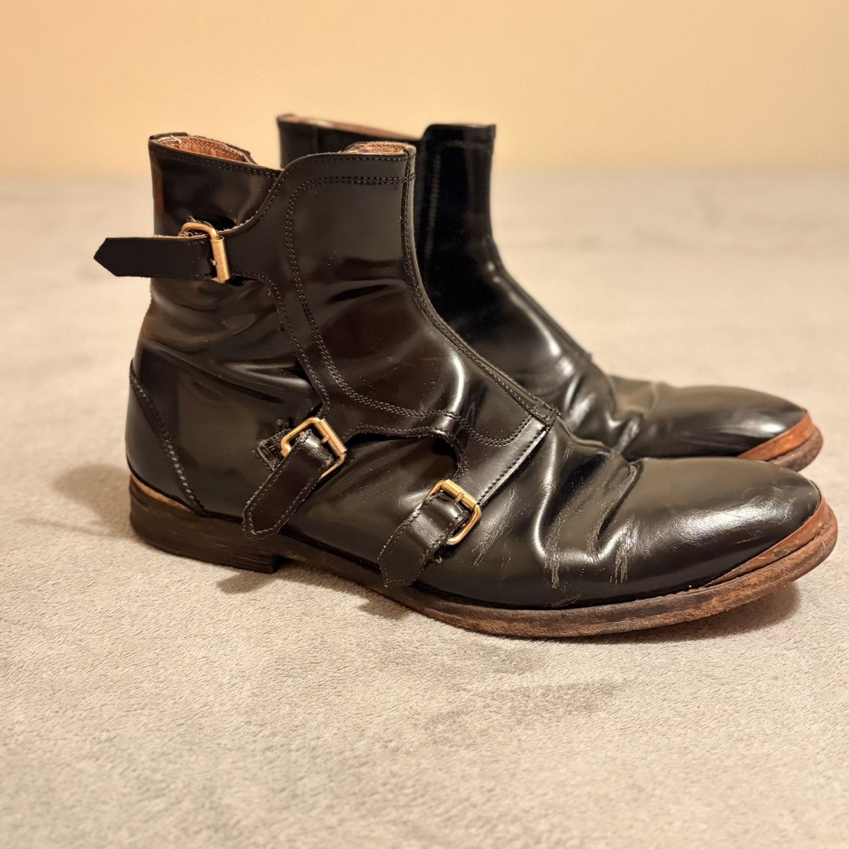 Alexander McQueen Alexander McQueen Punk Triple Buckle Boots Black EU 42 US 9 Size US 9 / EU 42 - 1 Thumbnail