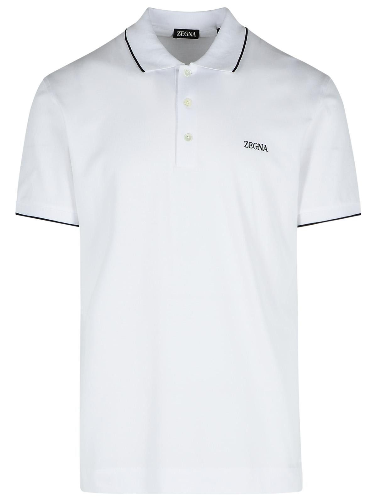 Ermenegildo Zegna ZEGNA White Cotton Polo Shirt Size US M / EU 48-50 / 2 - 1 Thumbnail
