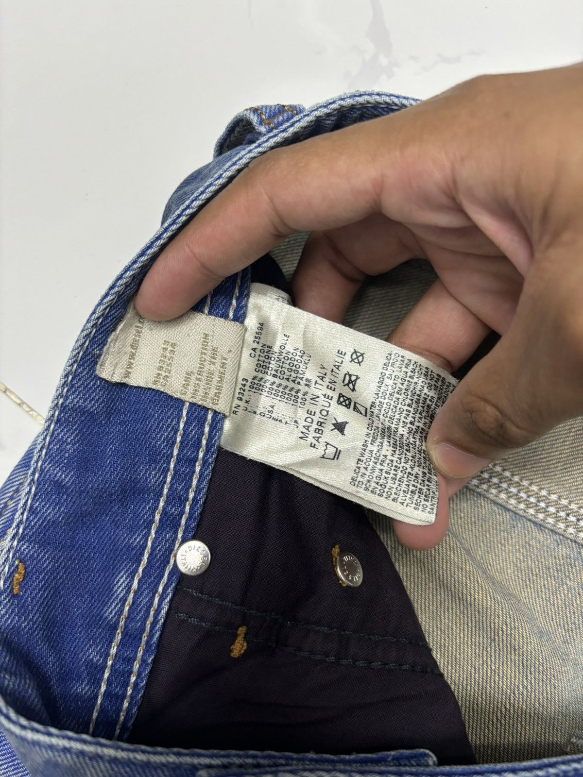Diesel Vintage Diesel Blue Distressed Denim Jeans Size US 30 / EU 46 - 12 Thumbnail