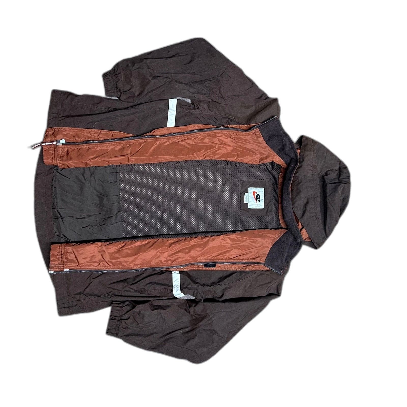 Nike Vintage Nike Double Zip Track Brown Jacket 90's M Center Che Size US M / EU 48-50 / 2 - 4 Thumbnail