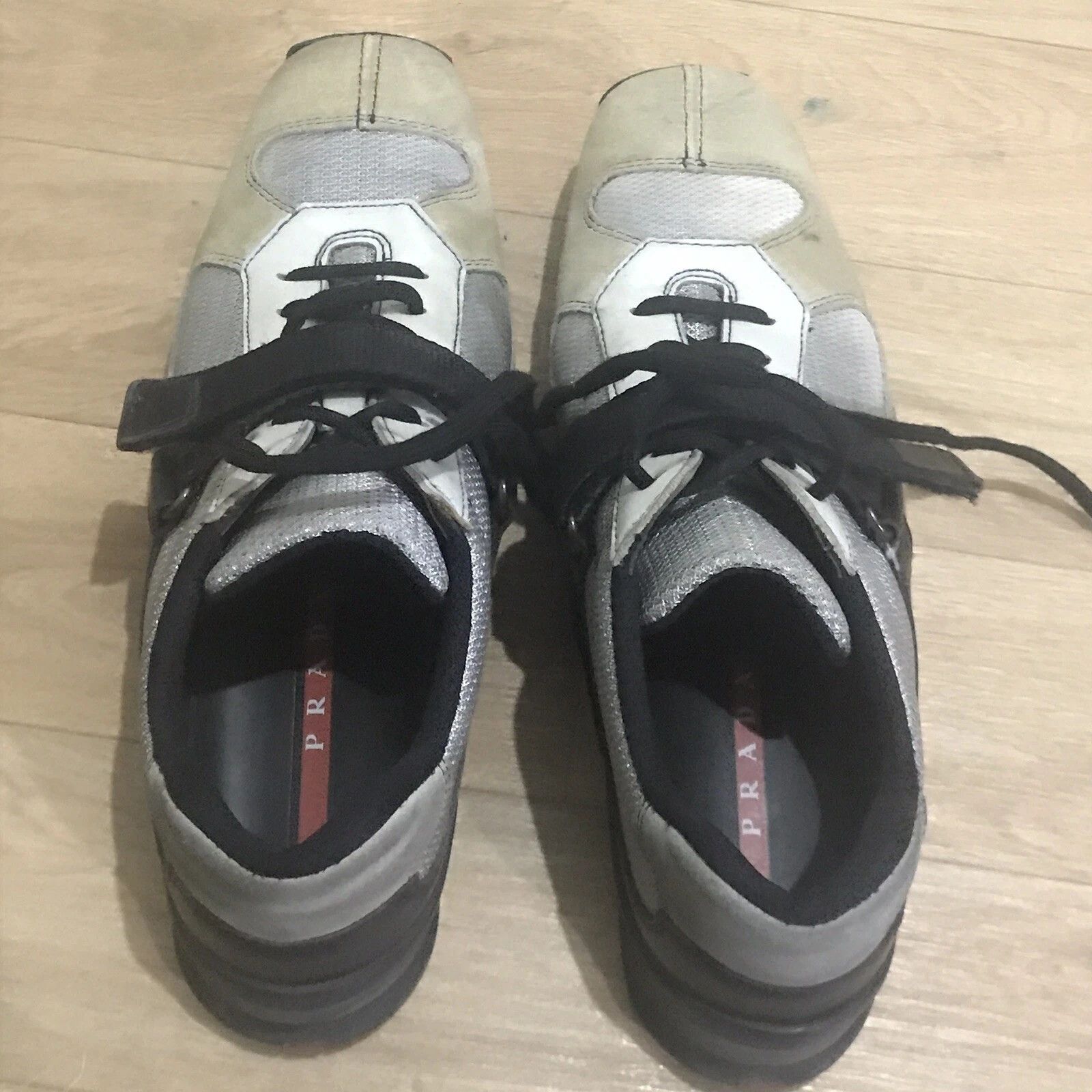 Prada Prada America's Cup Sneakers Leather Suede Low Top Mens GRAY Size US 9 / EU 42 - 6 Thumbnail