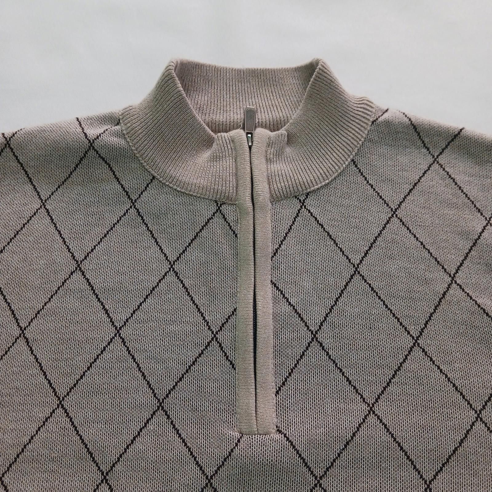 Designer Manfinity Men's 1/4 Zip Brown Long Sleeve Collared Shirt XL Size US XL / EU 56 / 4 - 12 Thumbnail