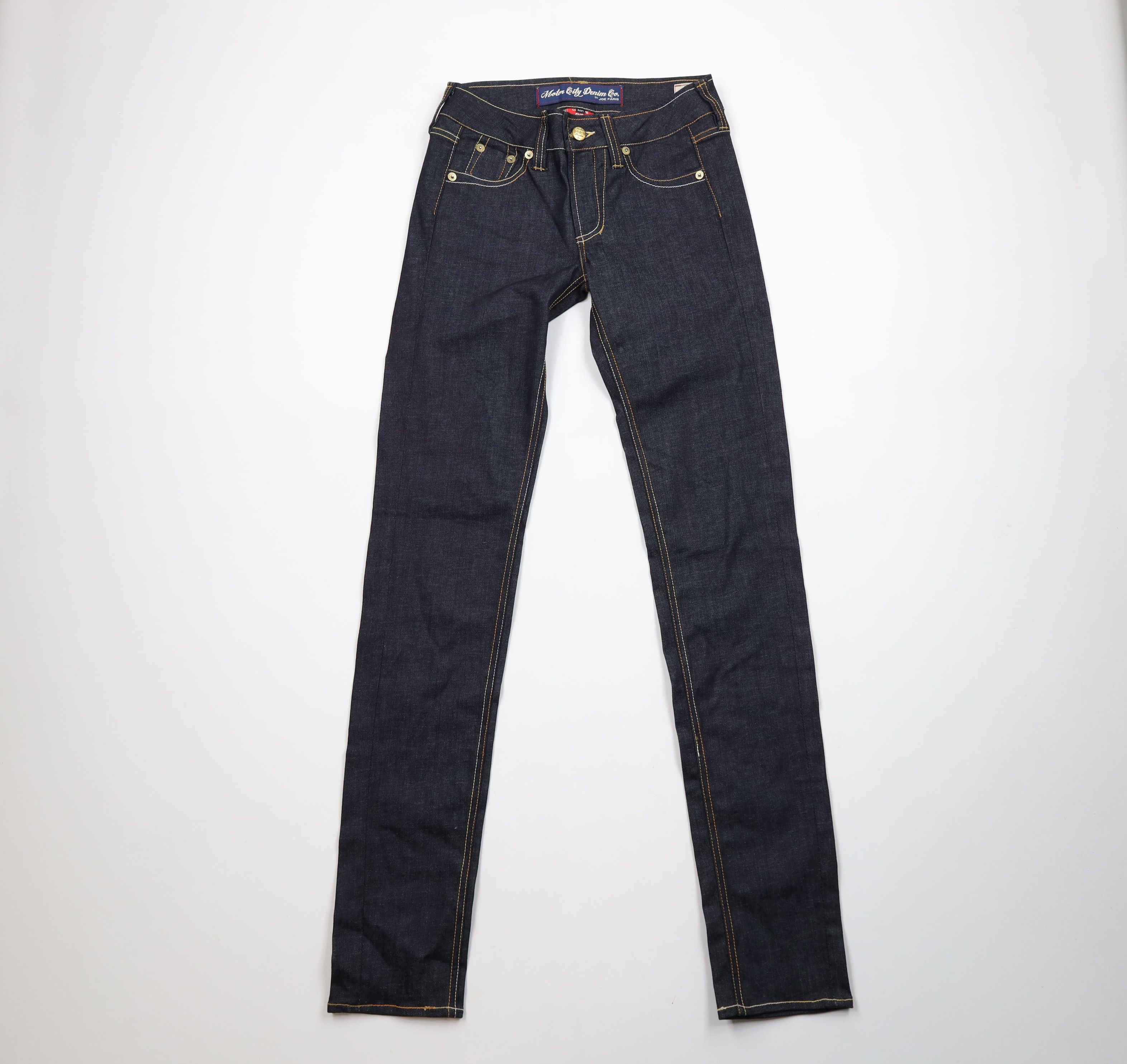 Vintage Motor City Denim Co Joe Faris Skinny Leg Jeans Indigo USA Size 27" / US 4 / IT 40 - 1 Thumbnail