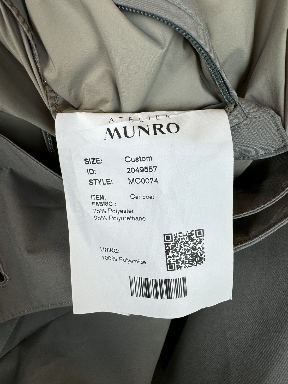 SHINE LUXURY ATELIER MUNRO Frost GGray Car Coat Loro Piana Storm System M Size US M / EU 48-50 / 2 - 19 Thumbnail