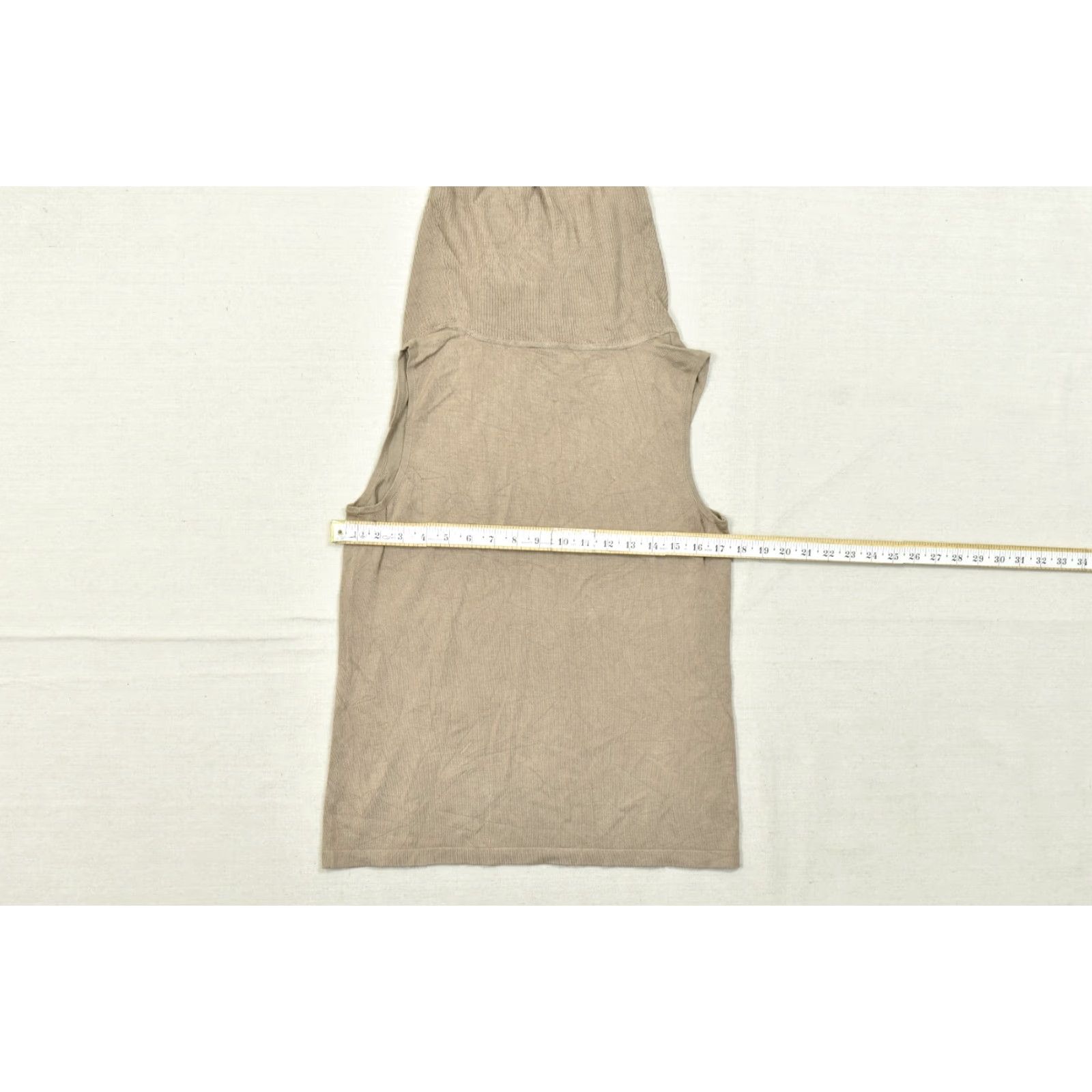 Vintage Chico's Tank Women's Brown Sleeveless Cowl Neck Knit Shell Pullover Size 1 Medium Regular Stretch Busy Casual Size XS / US 0-2 / IT 36-38 - 3 Thumbnail