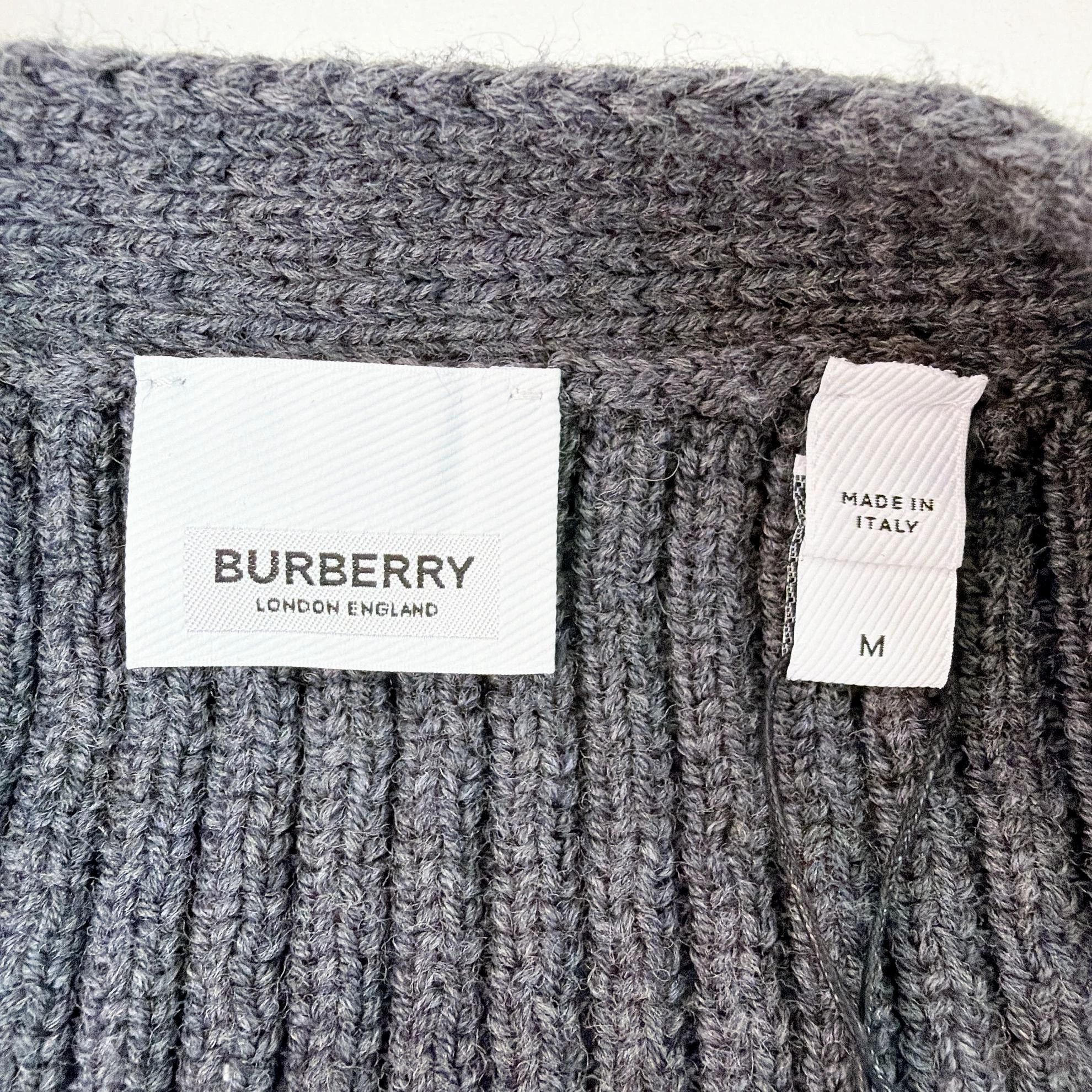 Burberry Burberry Gray Knit Cardigan M New With Tags Size M / US 6-8 / IT 42-44 - 7 Thumbnail