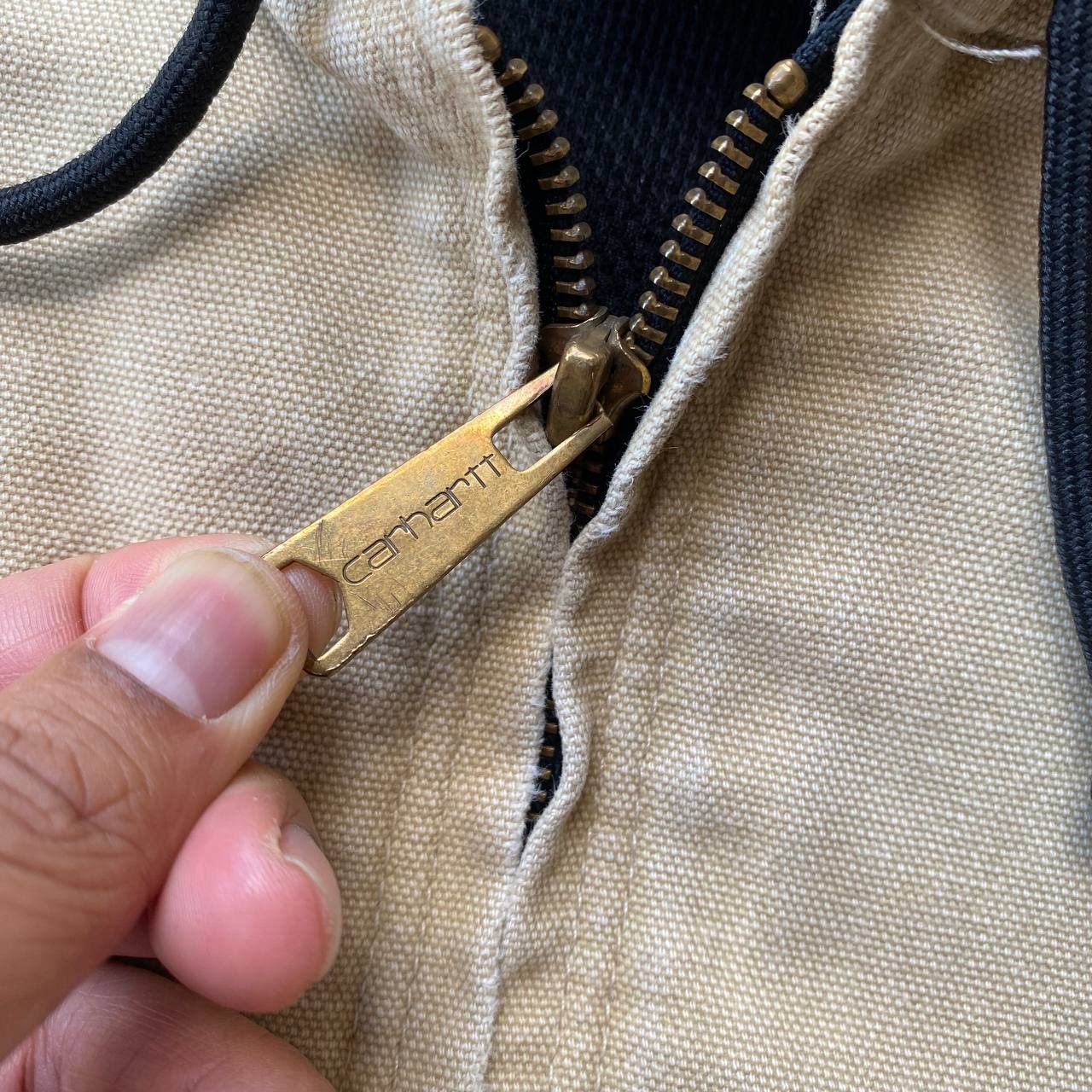 Carhartt × Vintage VINTAGE CARHARTT CANVAS JUMPER TRASHED DISTRESSED HOODIE Size US L / EU 52-54 / 3 - 17 Thumbnail