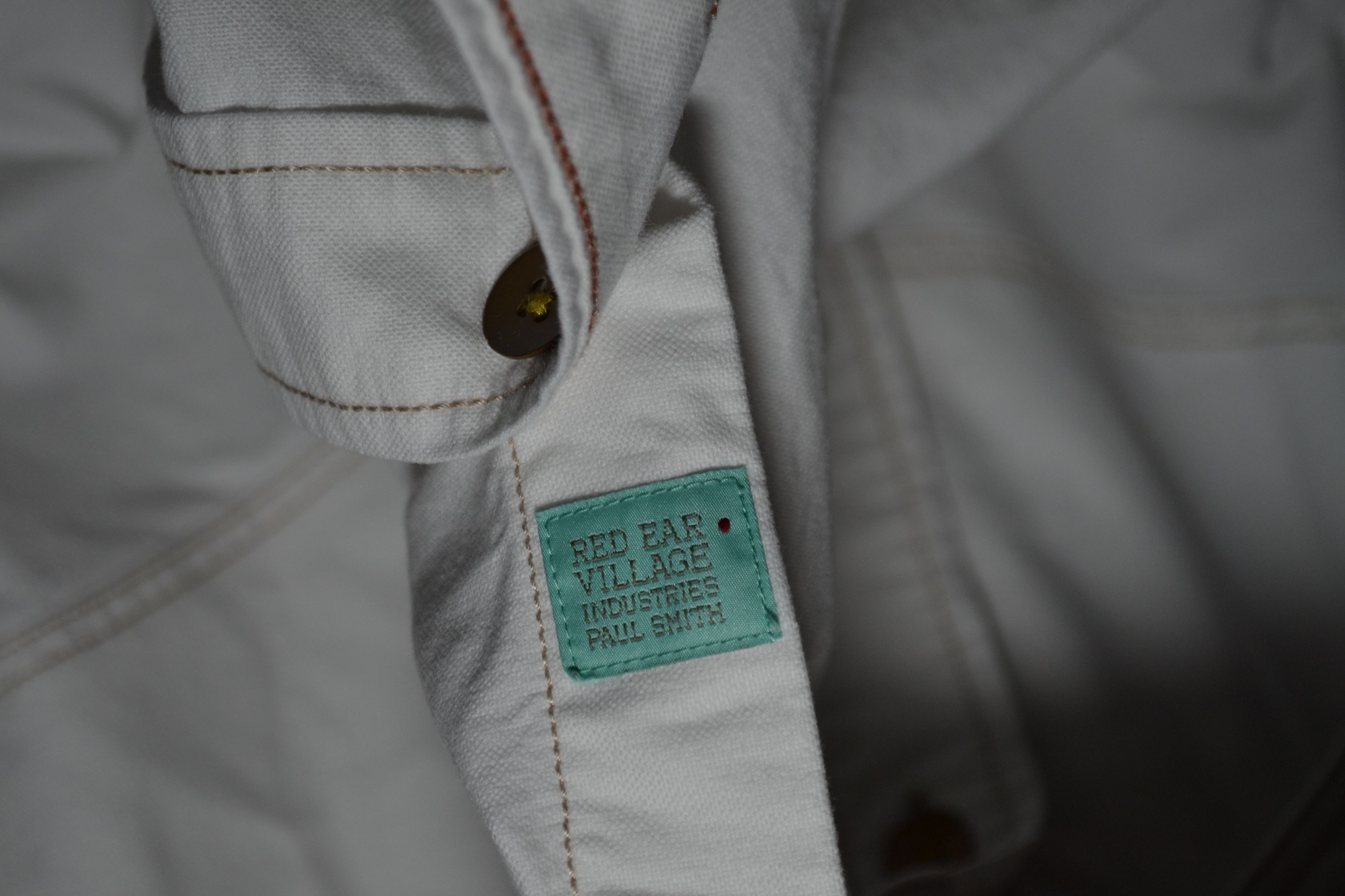 Paul Smith Paul Smith Red Ear Japan Workwear M White Thick Cotton Shirt Size US M / EU 48-50 / 2 - 11 Thumbnail
