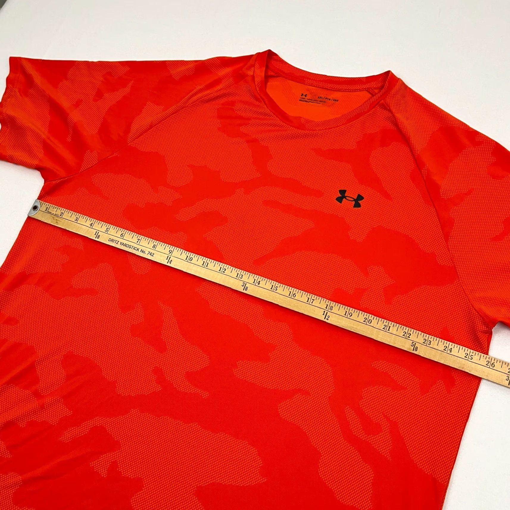 Under Armour Under Armour Shirt Mens 3XL Orange Camouflage Active Training Workout Lifting Shirt Size US XXL / EU 58 / 5 - 5 Thumbnail