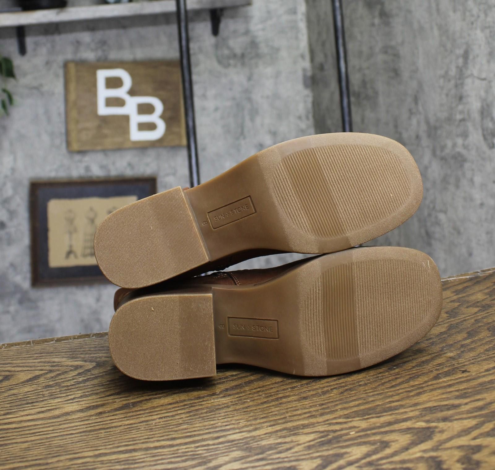 Other New Sun + Stone Midshaft Booties Russet Microsuede Brown 8m Size US 8 / IT 38 - 5 Thumbnail