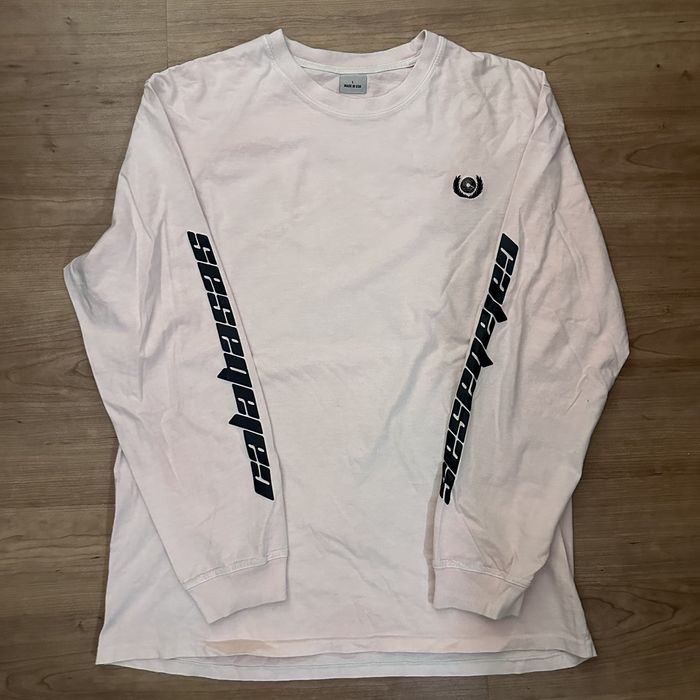 Adidas yeezy calabasas long 2024 sleeves tee neon orange