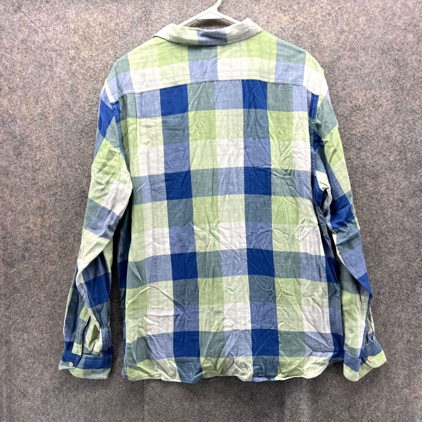 Lucky Brand VINTAGE Lucky Brand Shirt Men Large Green Blue Button Down Preppy Checkered Plaid Size US L / EU 52-54 / 3 - 2 Thumbnail