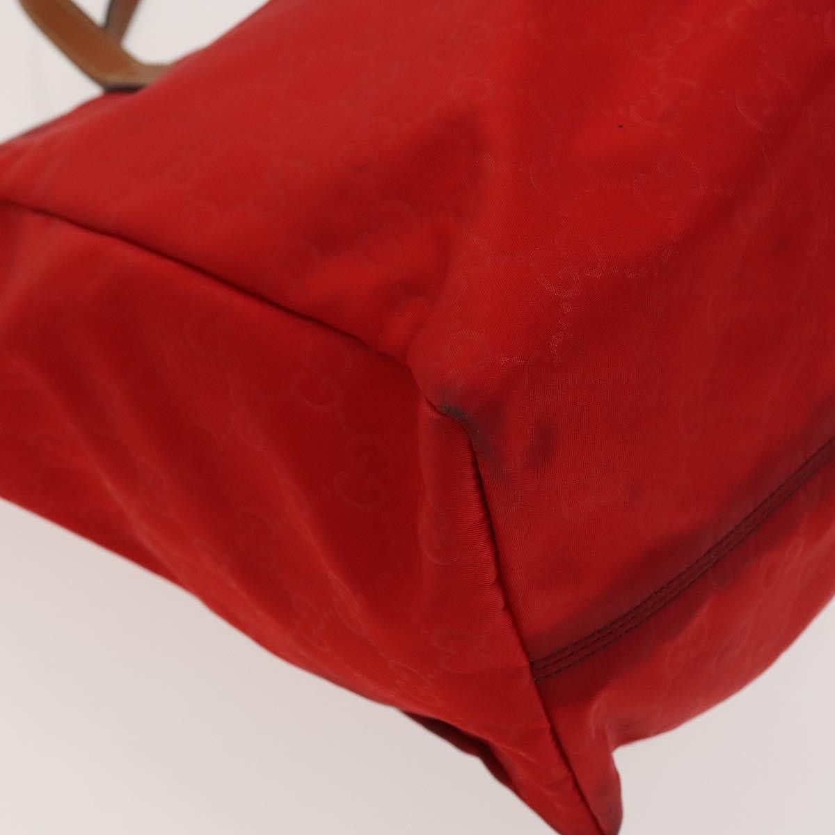 Gucci GUCCI GG Canvas Tote Bag Nylon Red Gold Size ONE SIZE - 11 Thumbnail